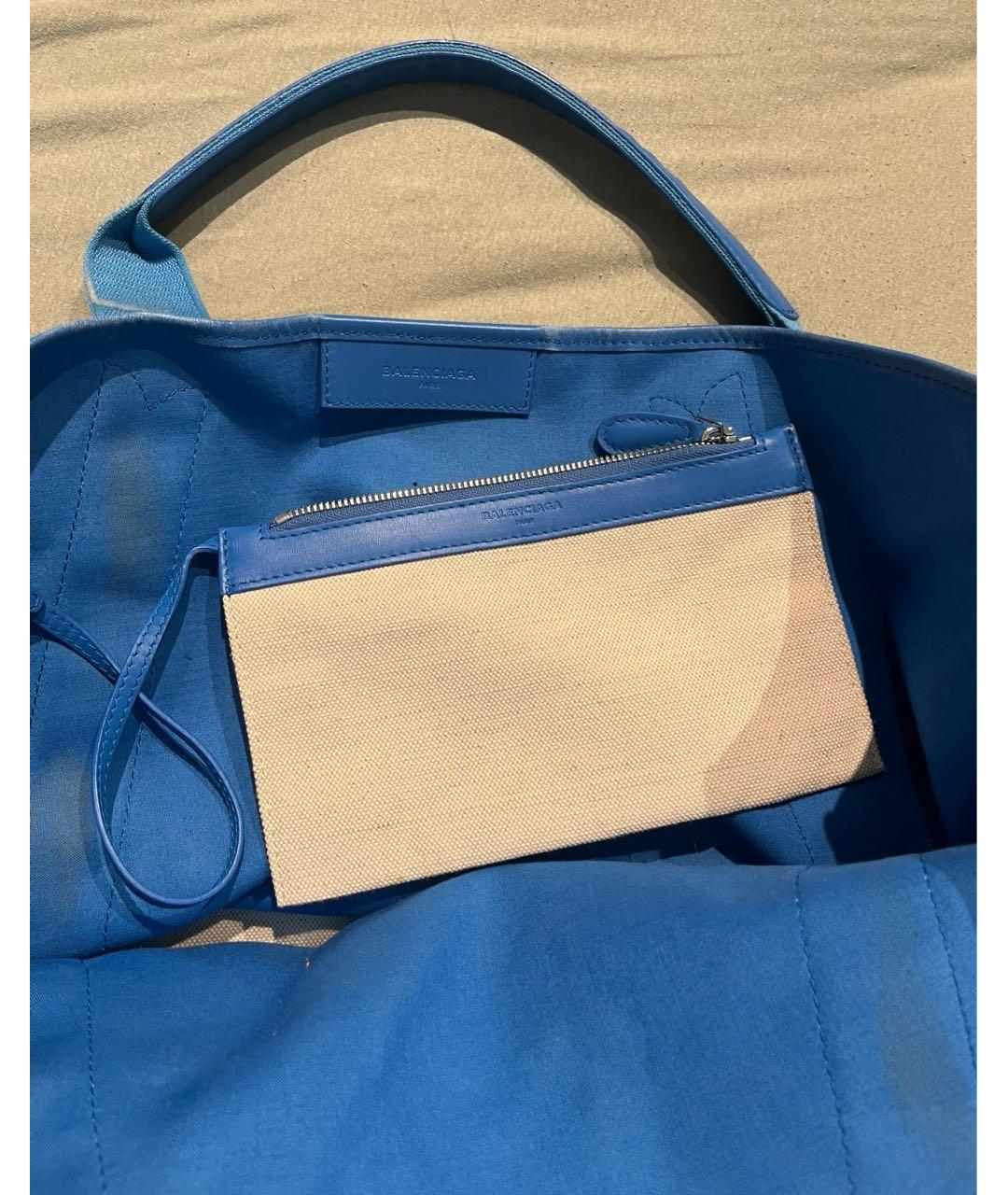 BALENCIAGA Бежевая тканевая сумка тоут, фото 4