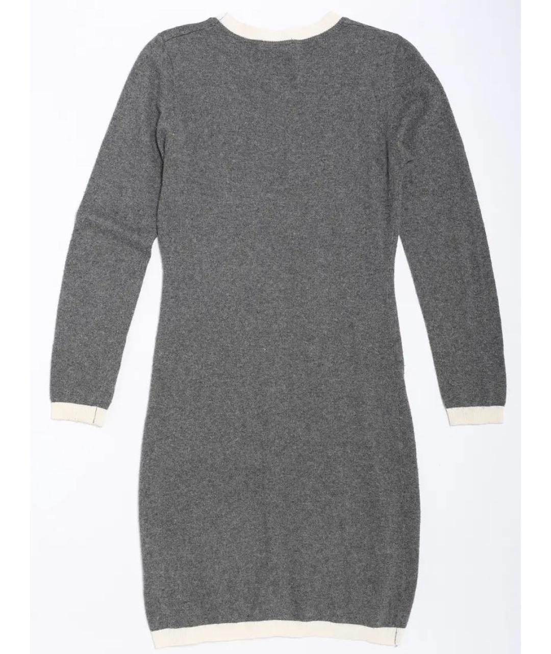 CHANEL Серое шерстяное повседневное платье, фото 5