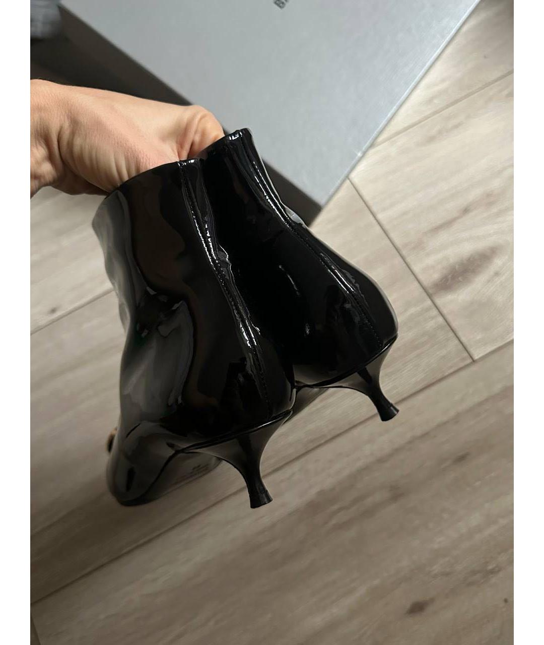 BALENCIAGA Черные ботильоны из лакированной кожи, фото 3
