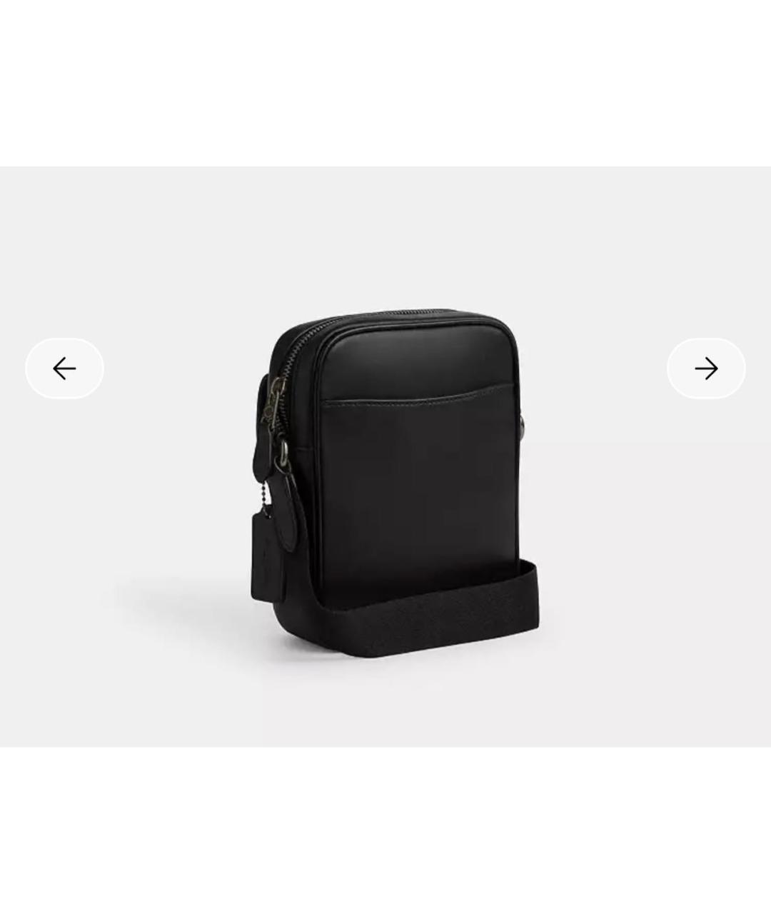 COACH Черная кожаная сумка на плечо, фото 8