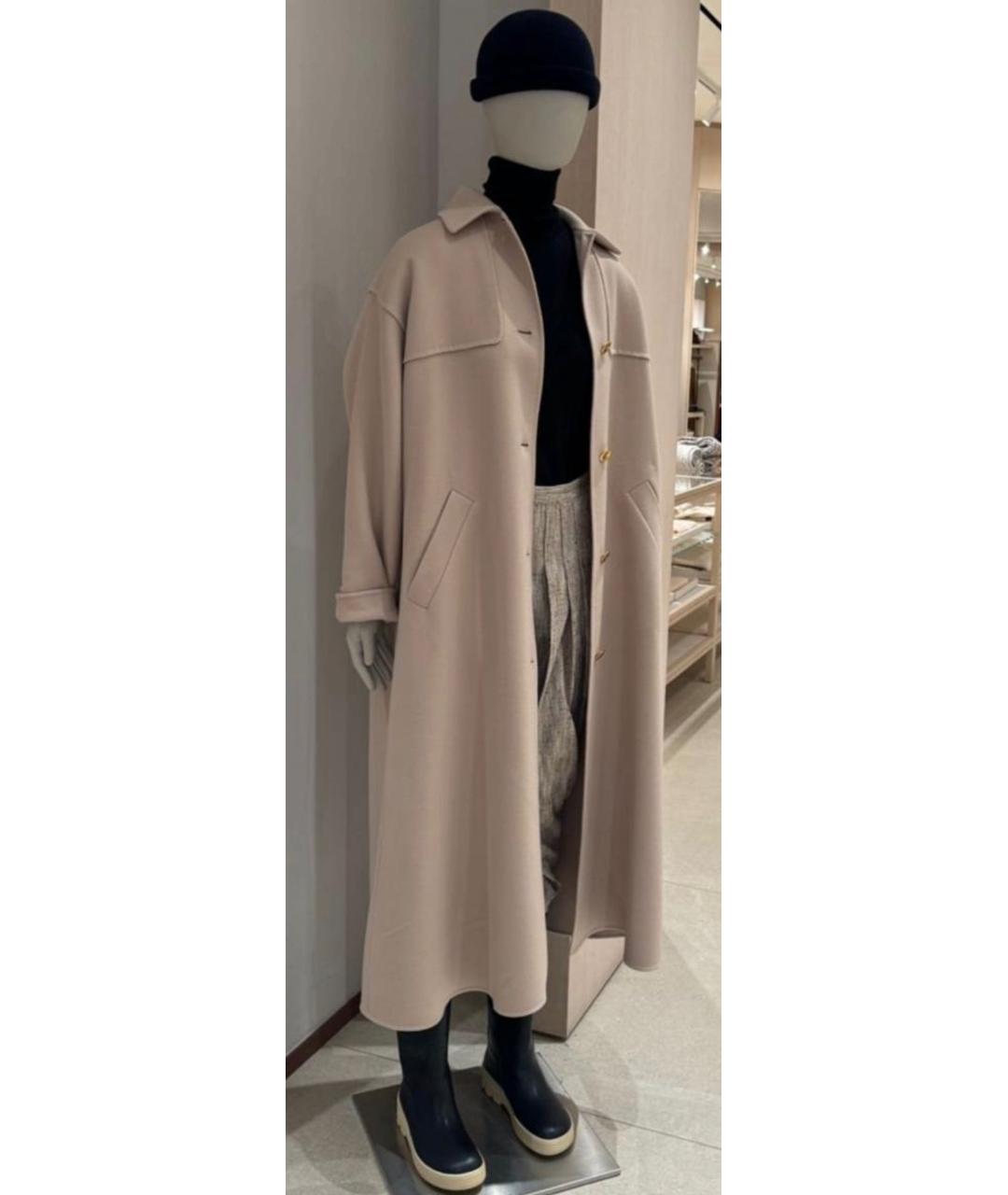 LORO PIANA Бежевое кашемировое пальто, фото 4