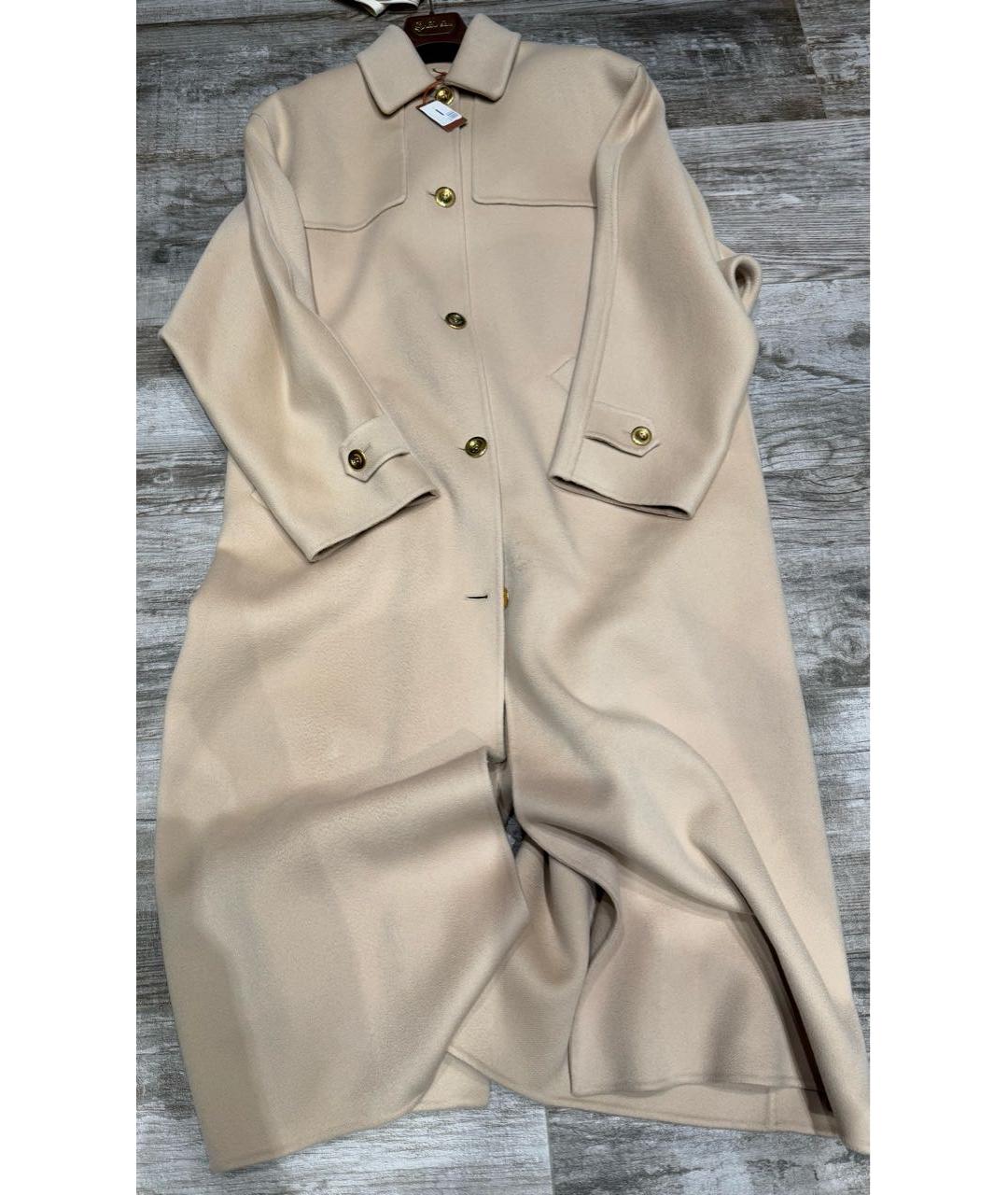 LORO PIANA Бежевое кашемировое пальто, фото 9