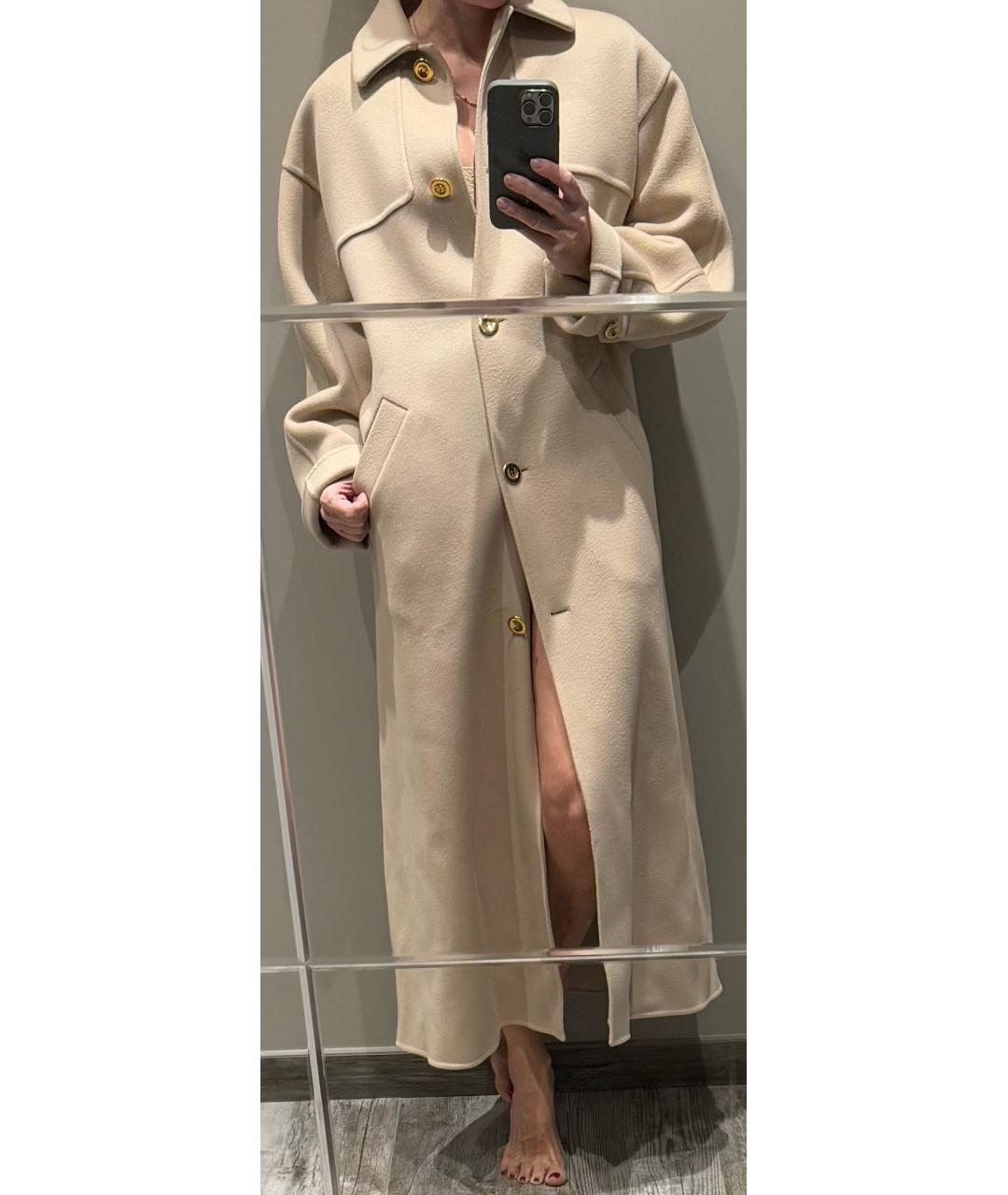 LORO PIANA Бежевое кашемировое пальто, фото 5