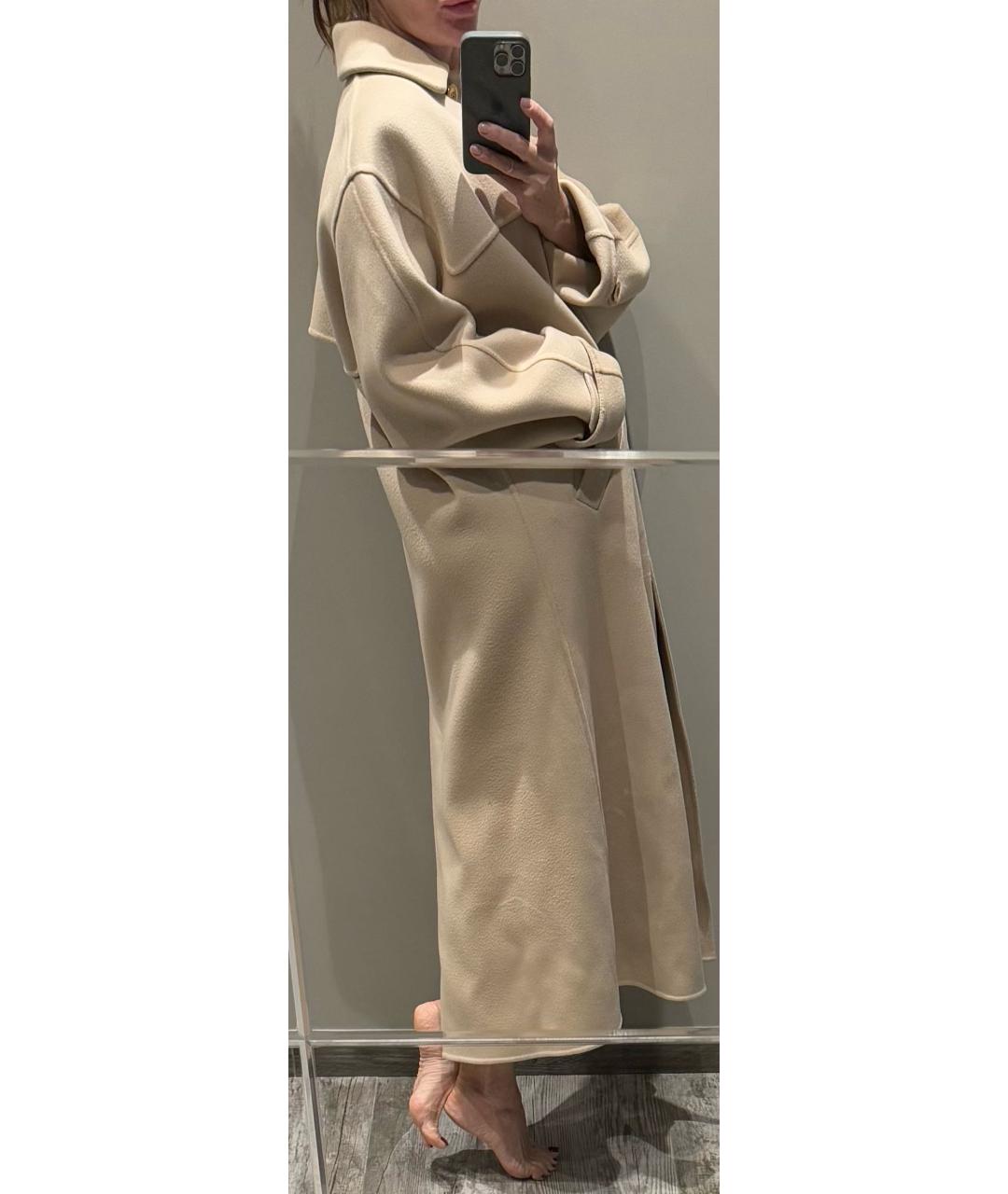 LORO PIANA Бежевое кашемировое пальто, фото 6