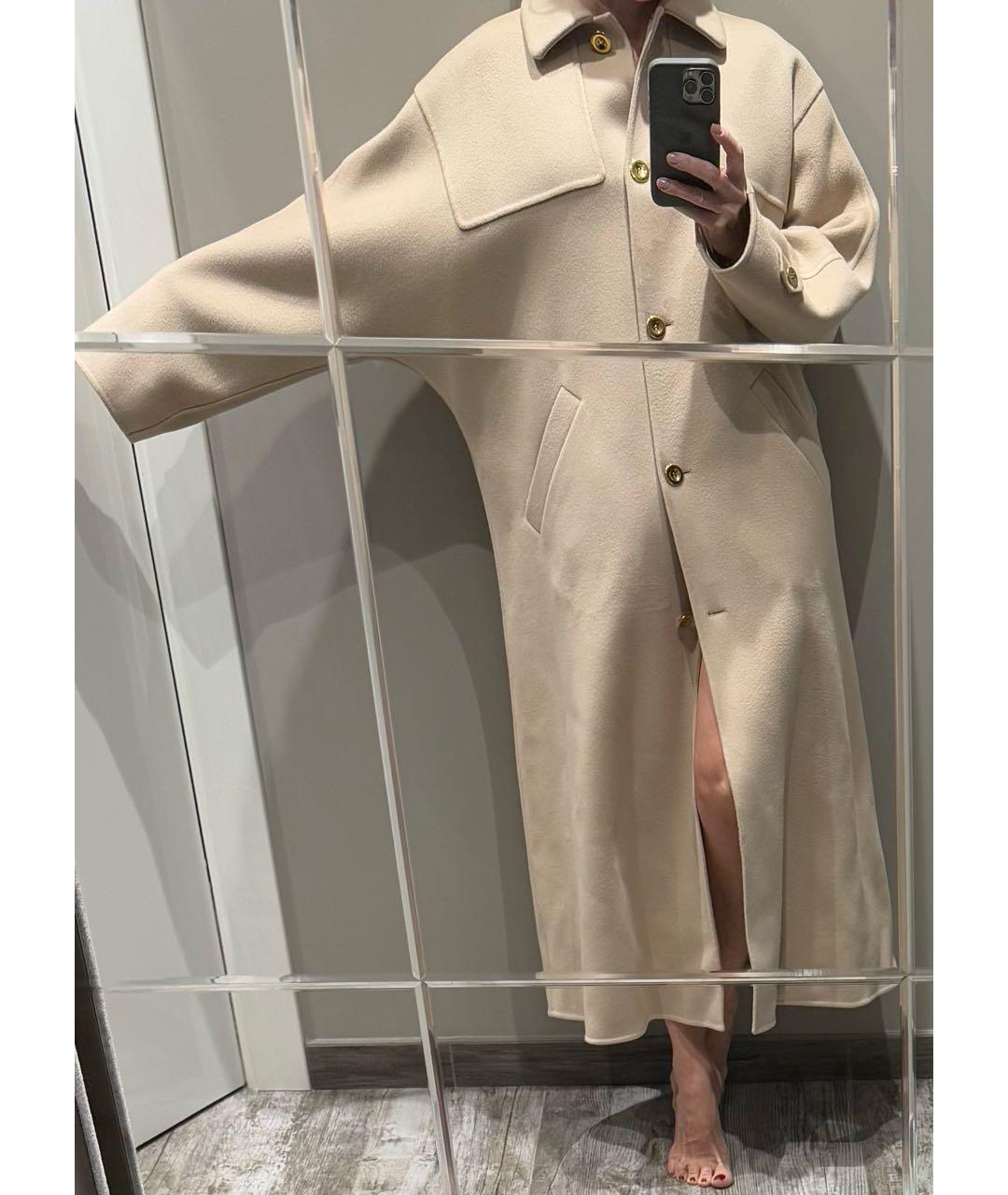LORO PIANA Бежевое кашемировое пальто, фото 7