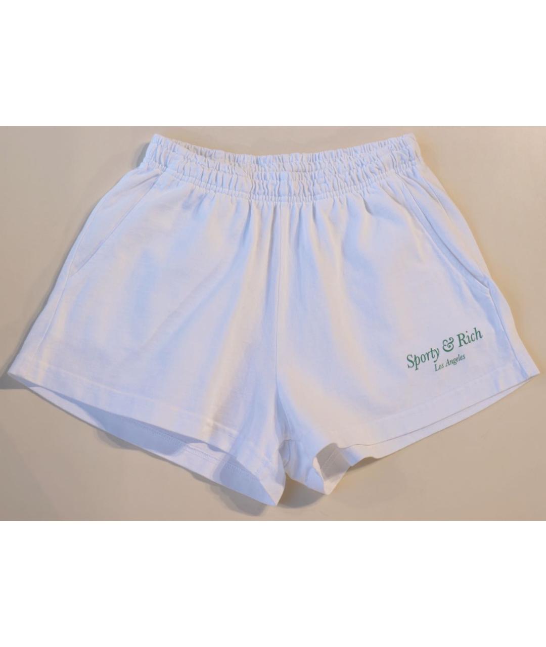SPORTY AND RICH Белые хлопковые шорты, фото 2