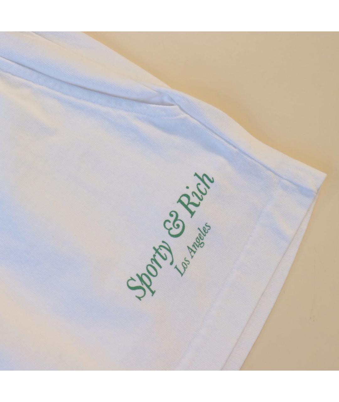 SPORTY AND RICH Белые хлопковые шорты, фото 5