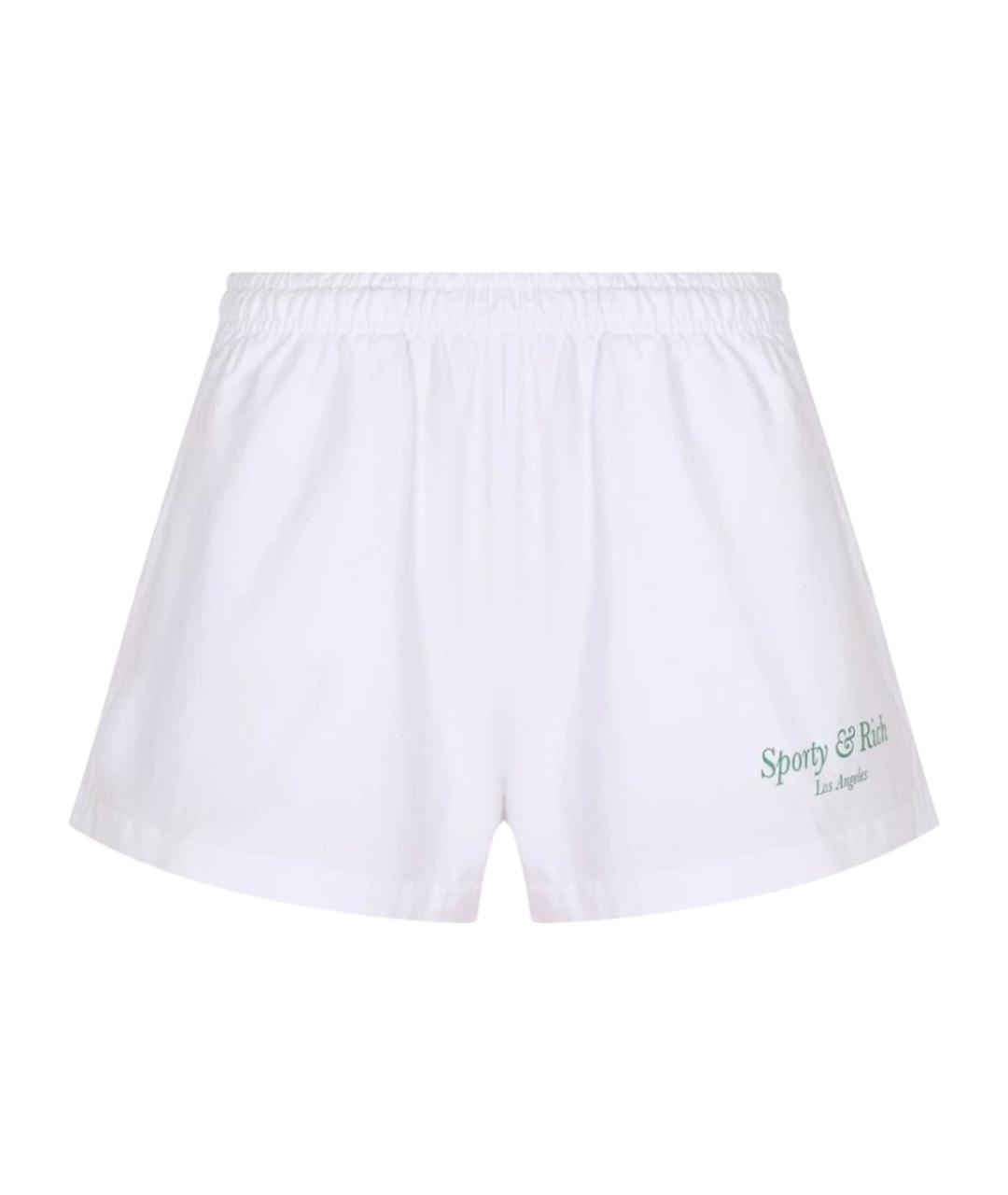 SPORTY AND RICH Белые хлопковые шорты, фото 1