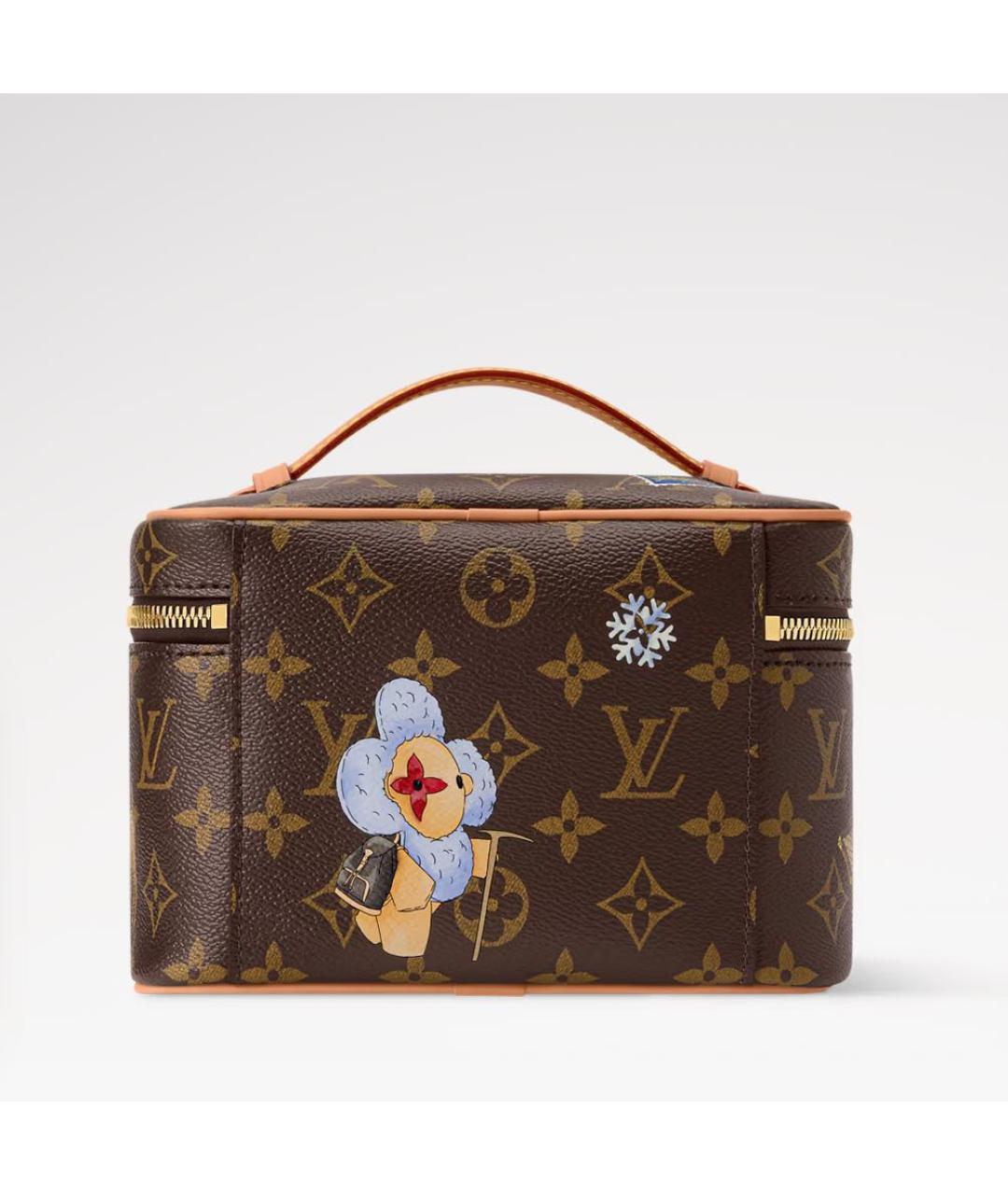 LOUIS VUITTON Коричневая косметичка, фото 4
