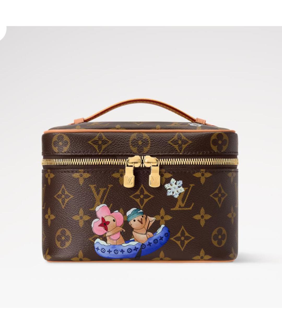 LOUIS VUITTON Коричневая косметичка, фото 5