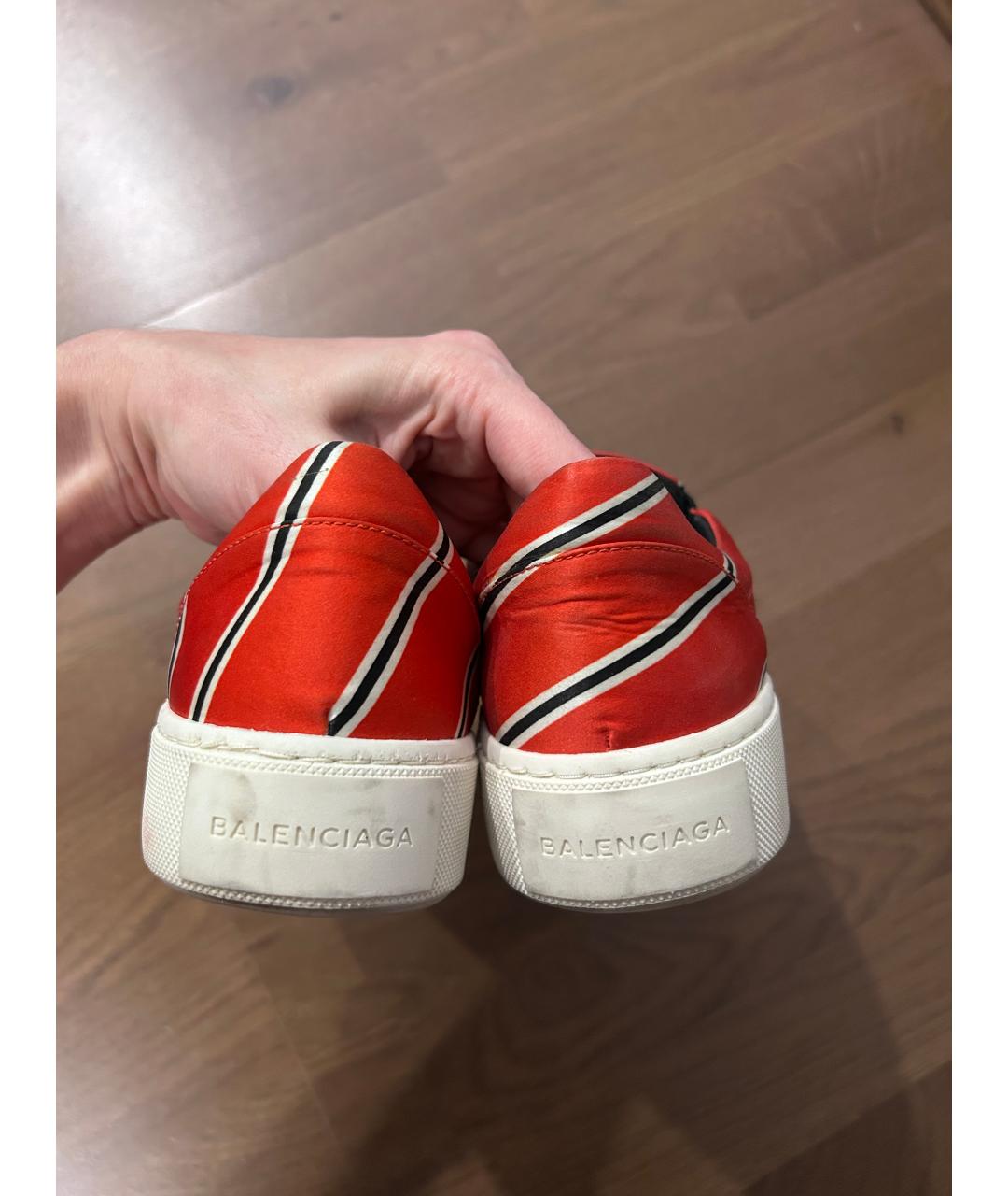 BALENCIAGA Оранжевое текстильные слипоны, фото 4