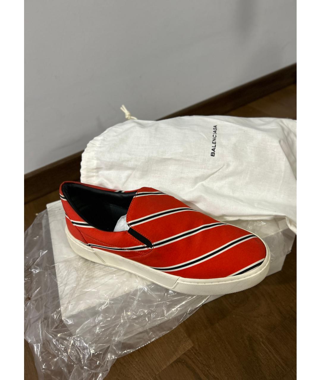 BALENCIAGA Оранжевое текстильные слипоны, фото 2