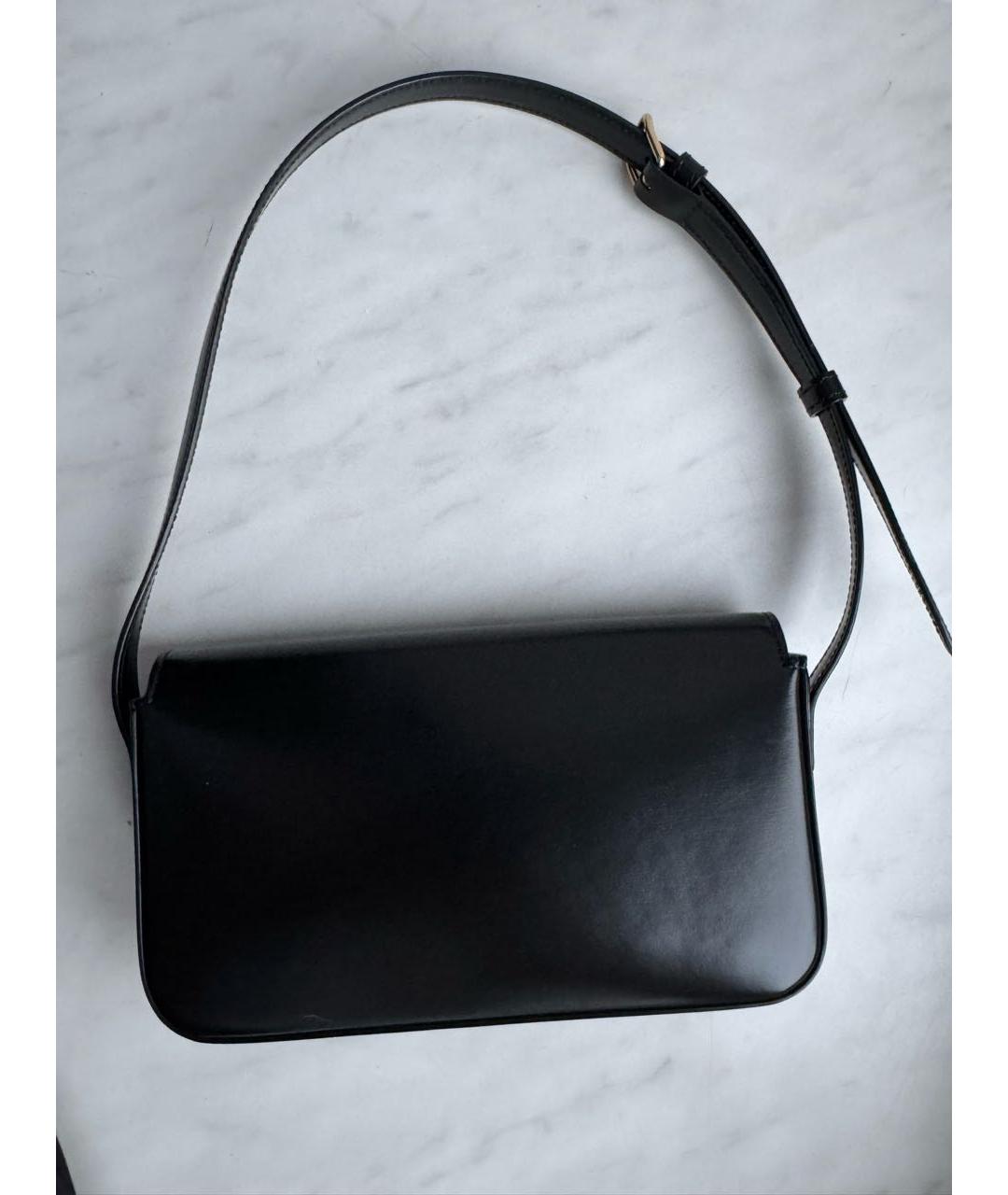 CELINE Черная кожаная сумка с короткими ручками, фото 2