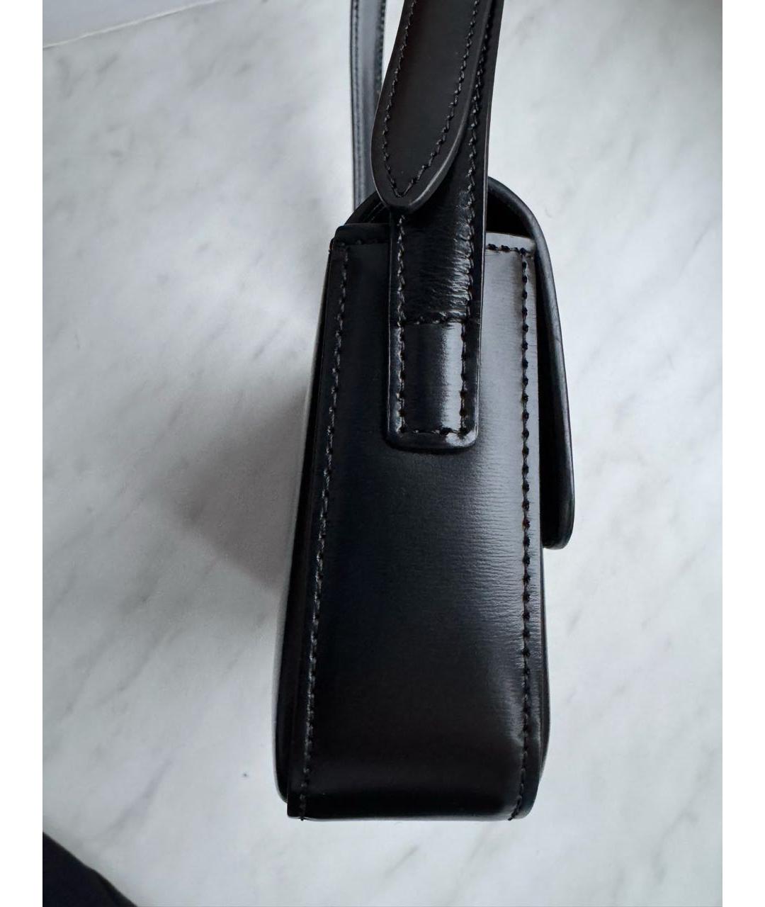 CELINE Черная кожаная сумка с короткими ручками, фото 3