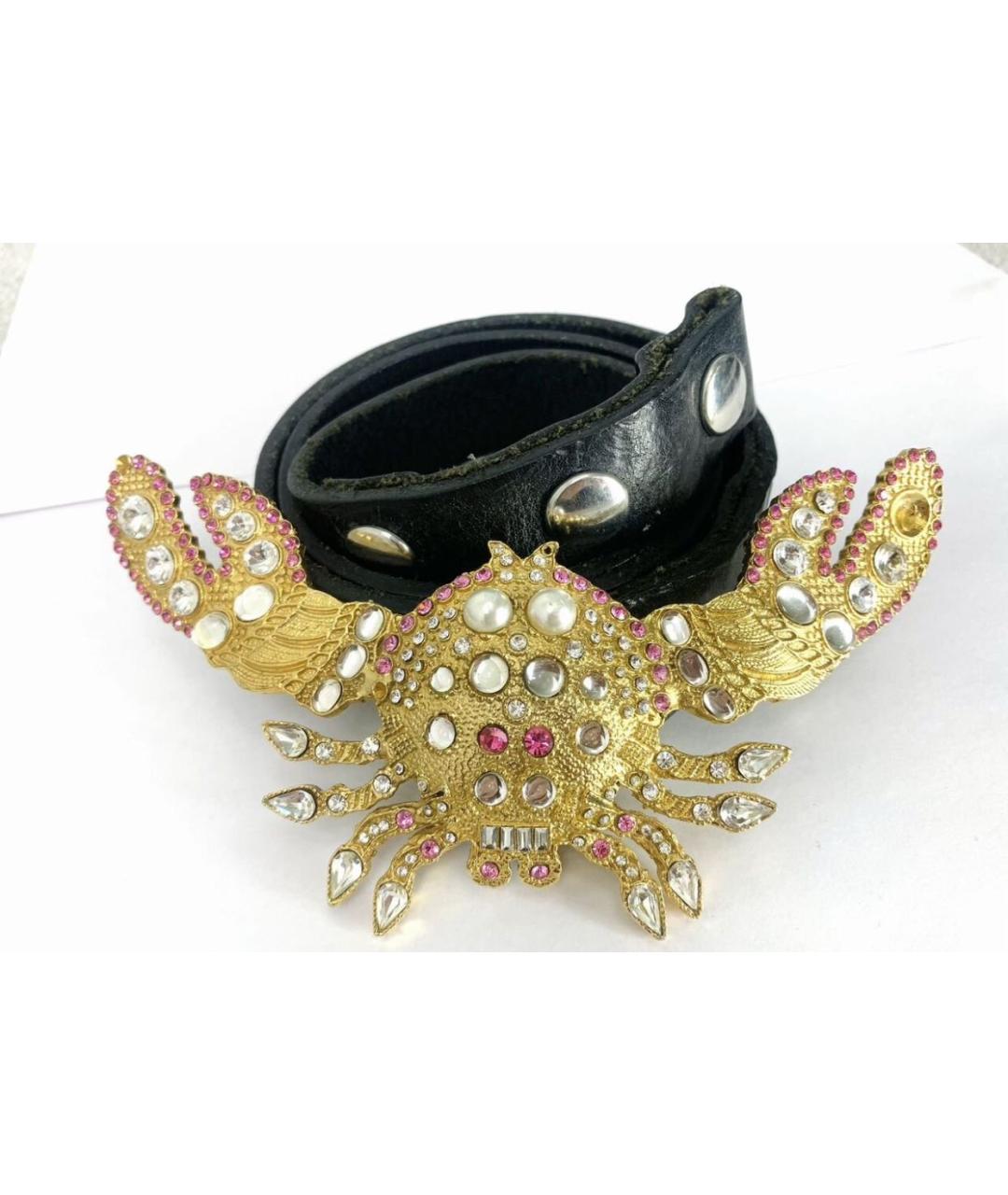 DSQUARED2 Черный кожаный ремень, фото 9