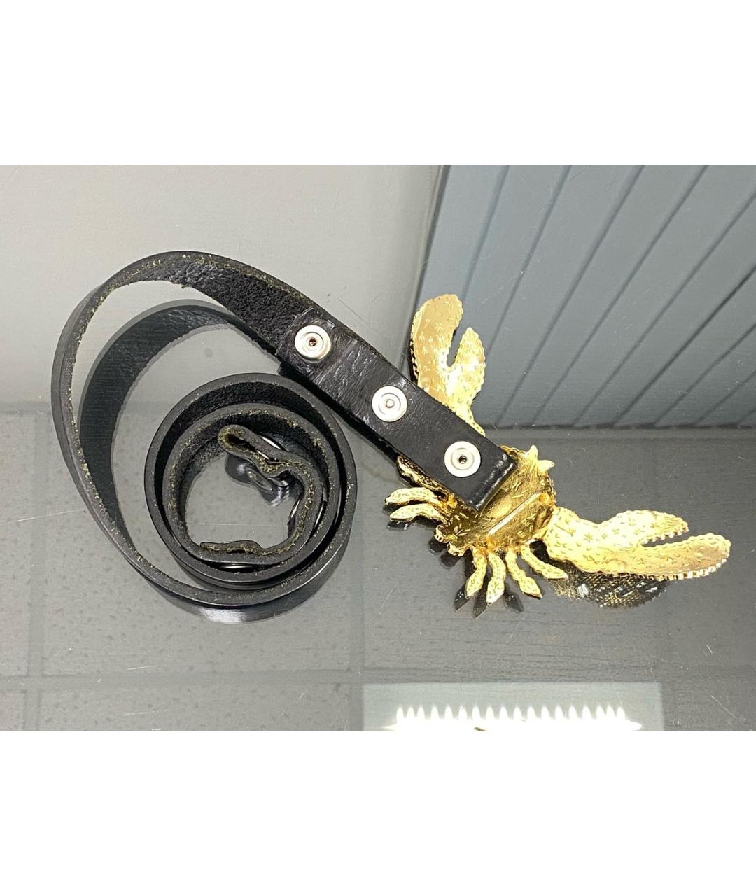 DSQUARED2 Черный кожаный ремень, фото 3