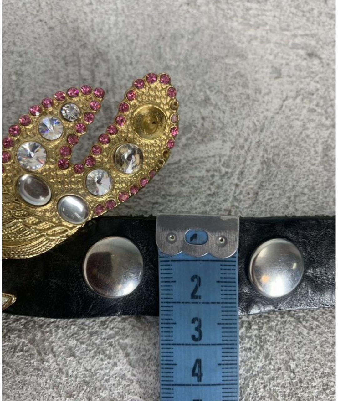 DSQUARED2 Черный кожаный ремень, фото 7