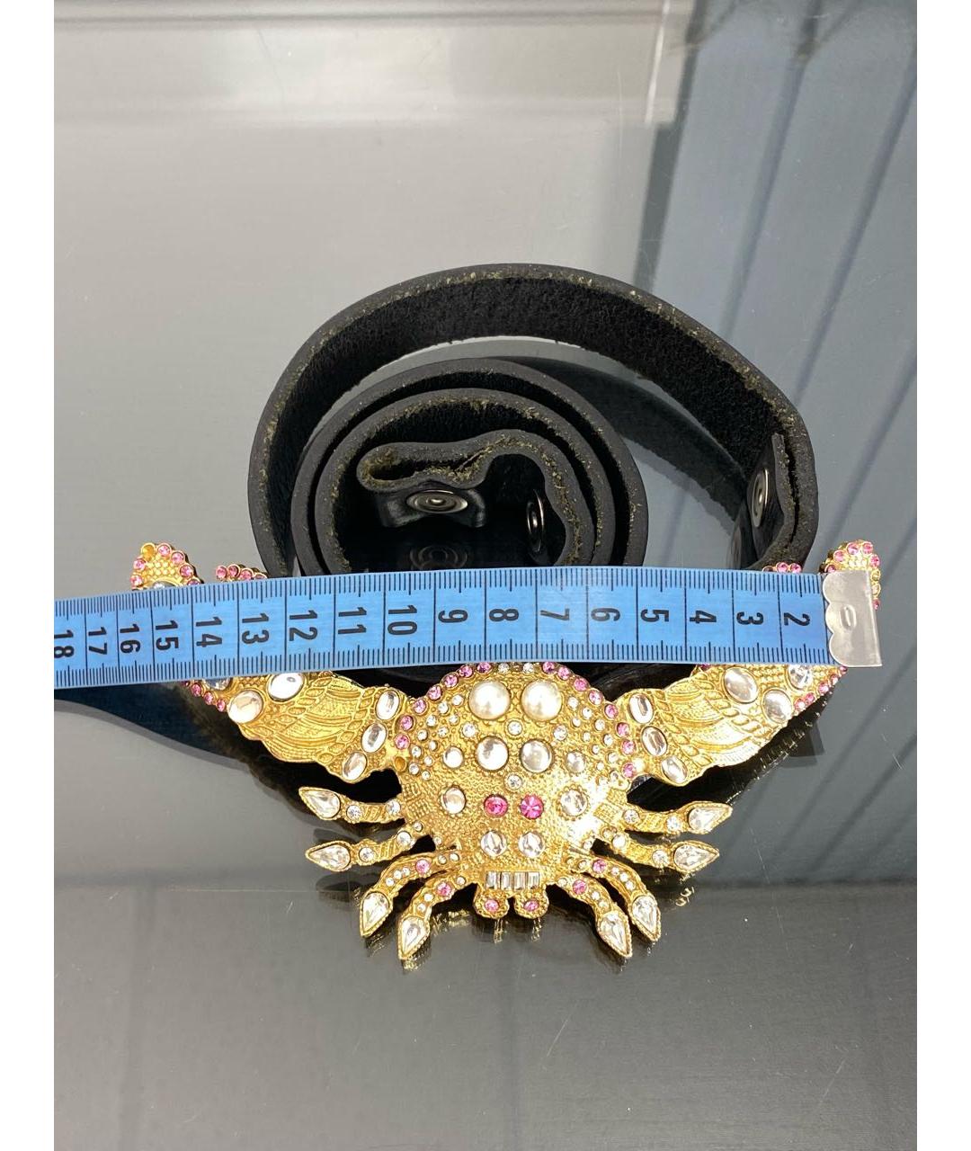 DSQUARED2 Черный кожаный ремень, фото 8