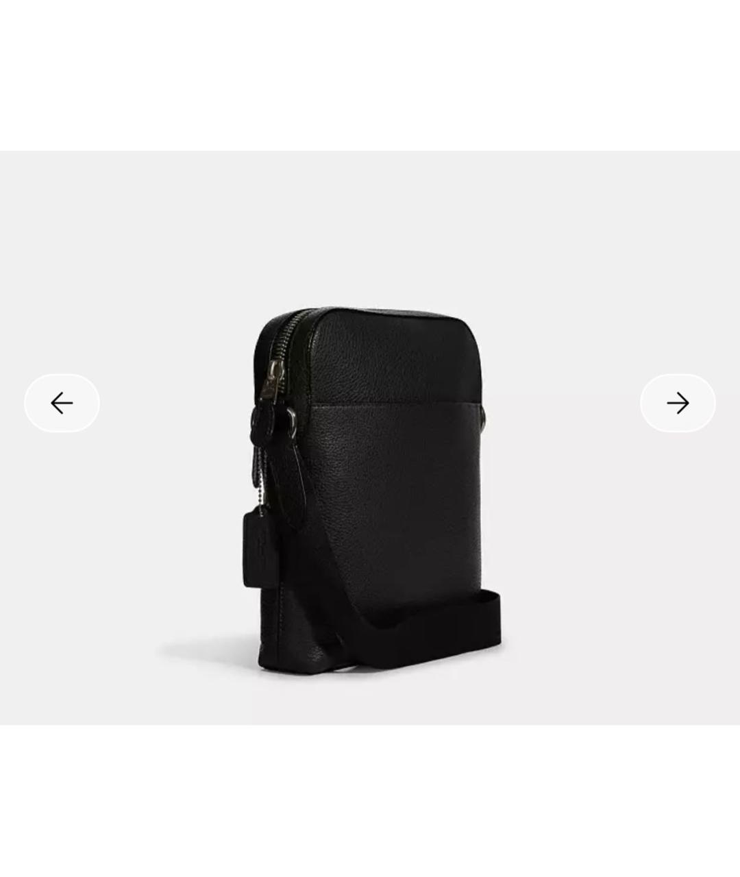 COACH Черная кожаная сумка на плечо, фото 6