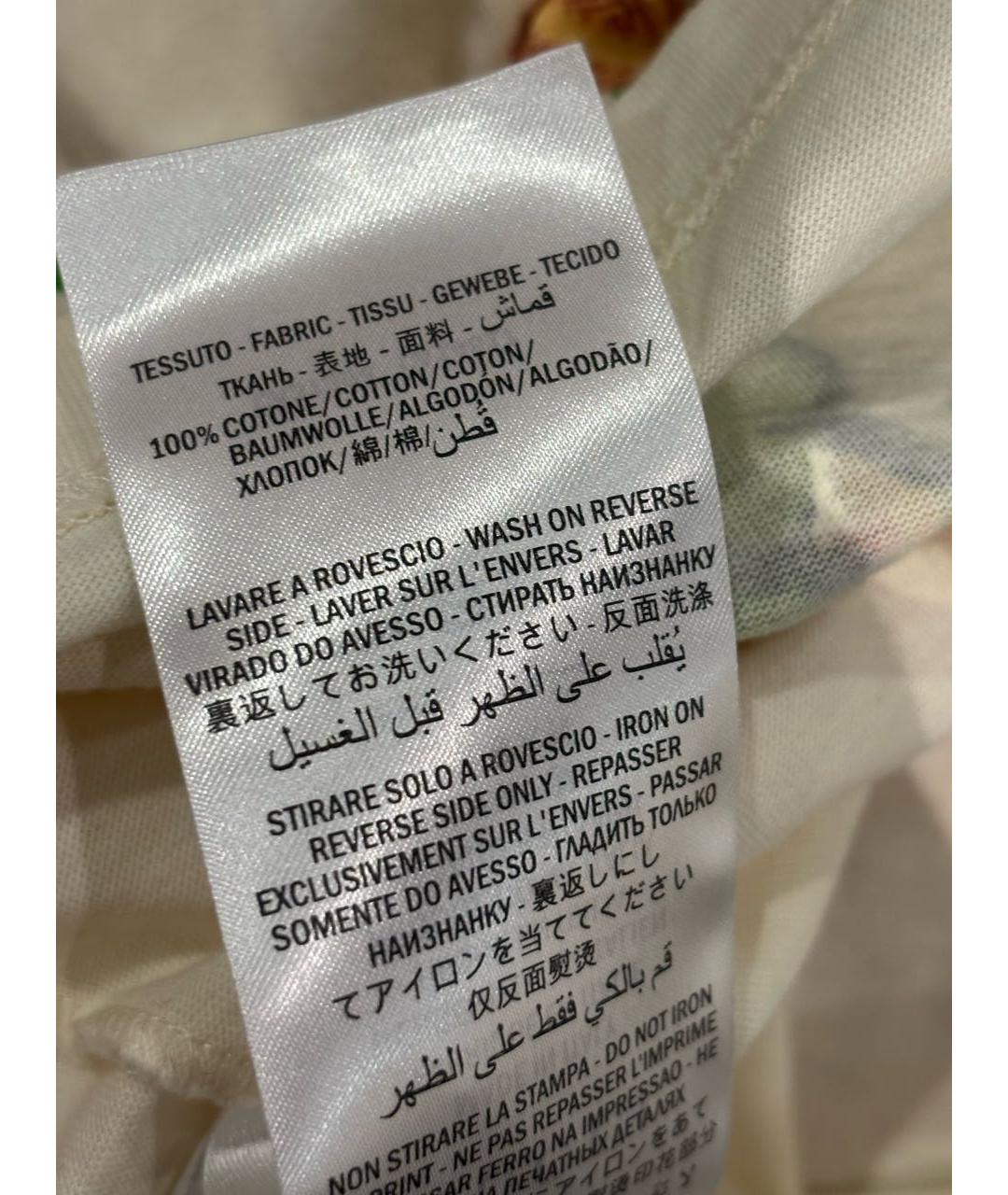 GUCCI Белая хлопковая футболка, фото 7