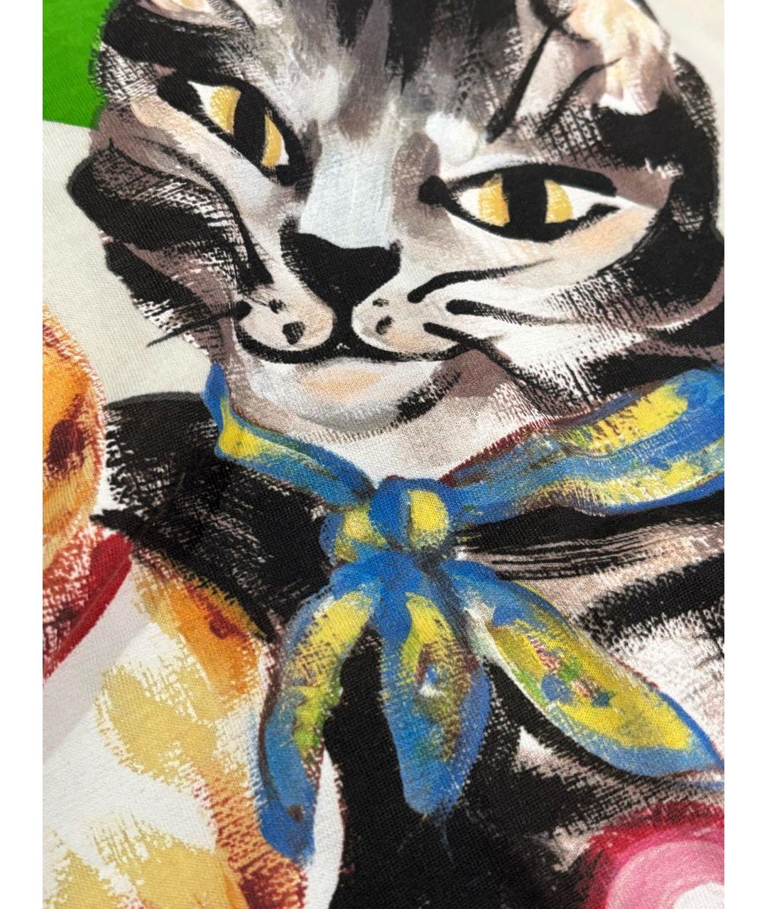 GUCCI Белая хлопковая футболка, фото 4