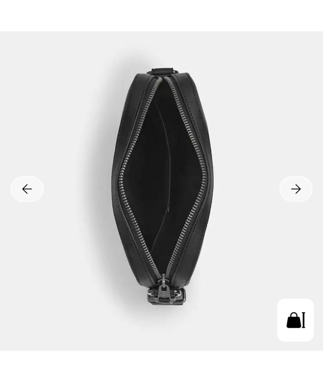 COACH Черная кожаная сумка на плечо, фото 7