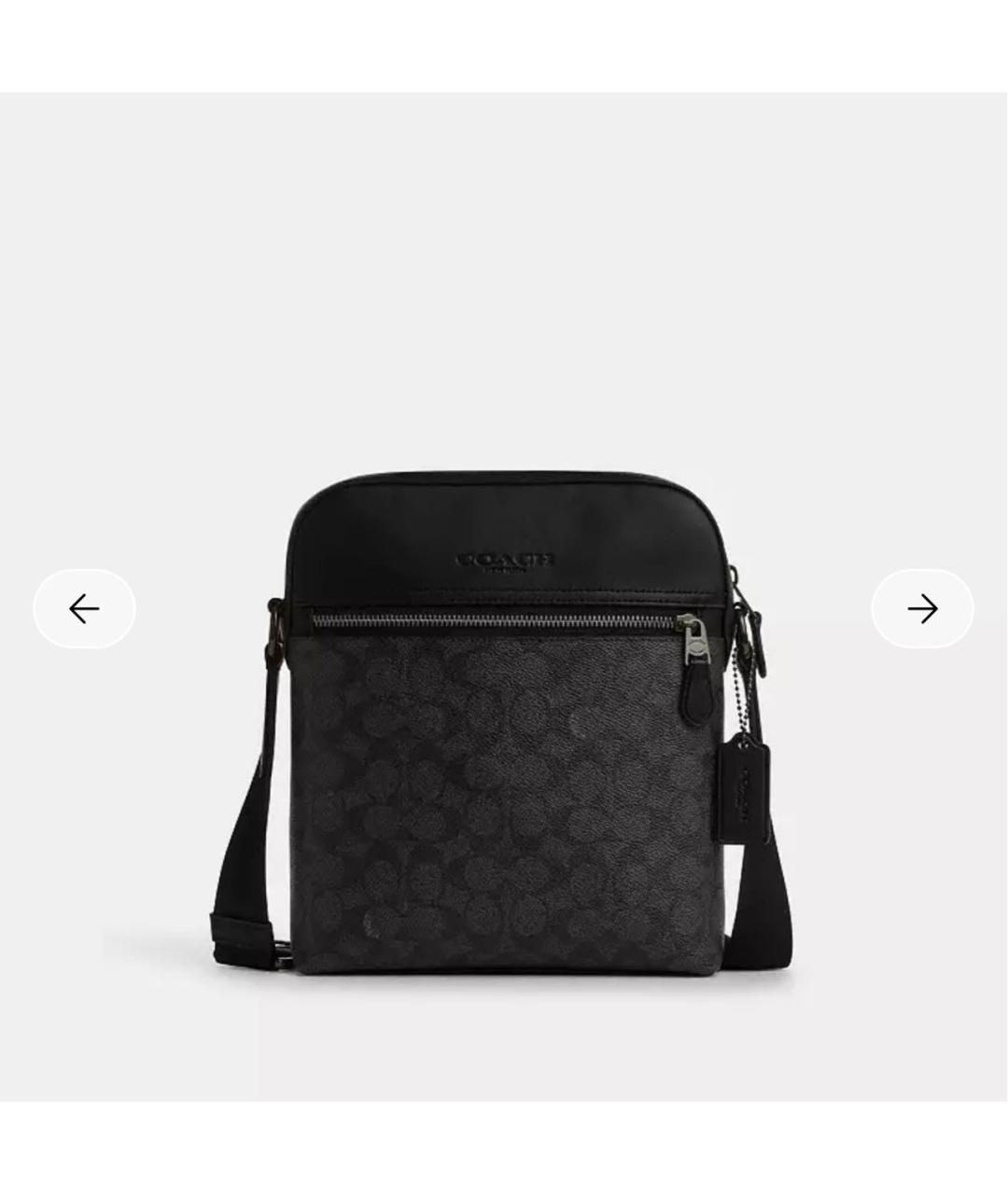 COACH Черная кожаная сумка на плечо, фото 9