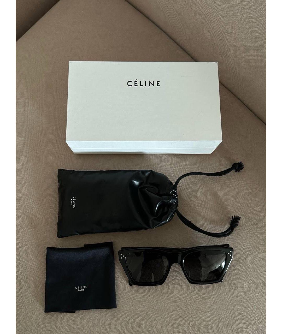 CELINE Черные пластиковые солнцезащитные очки, фото 4