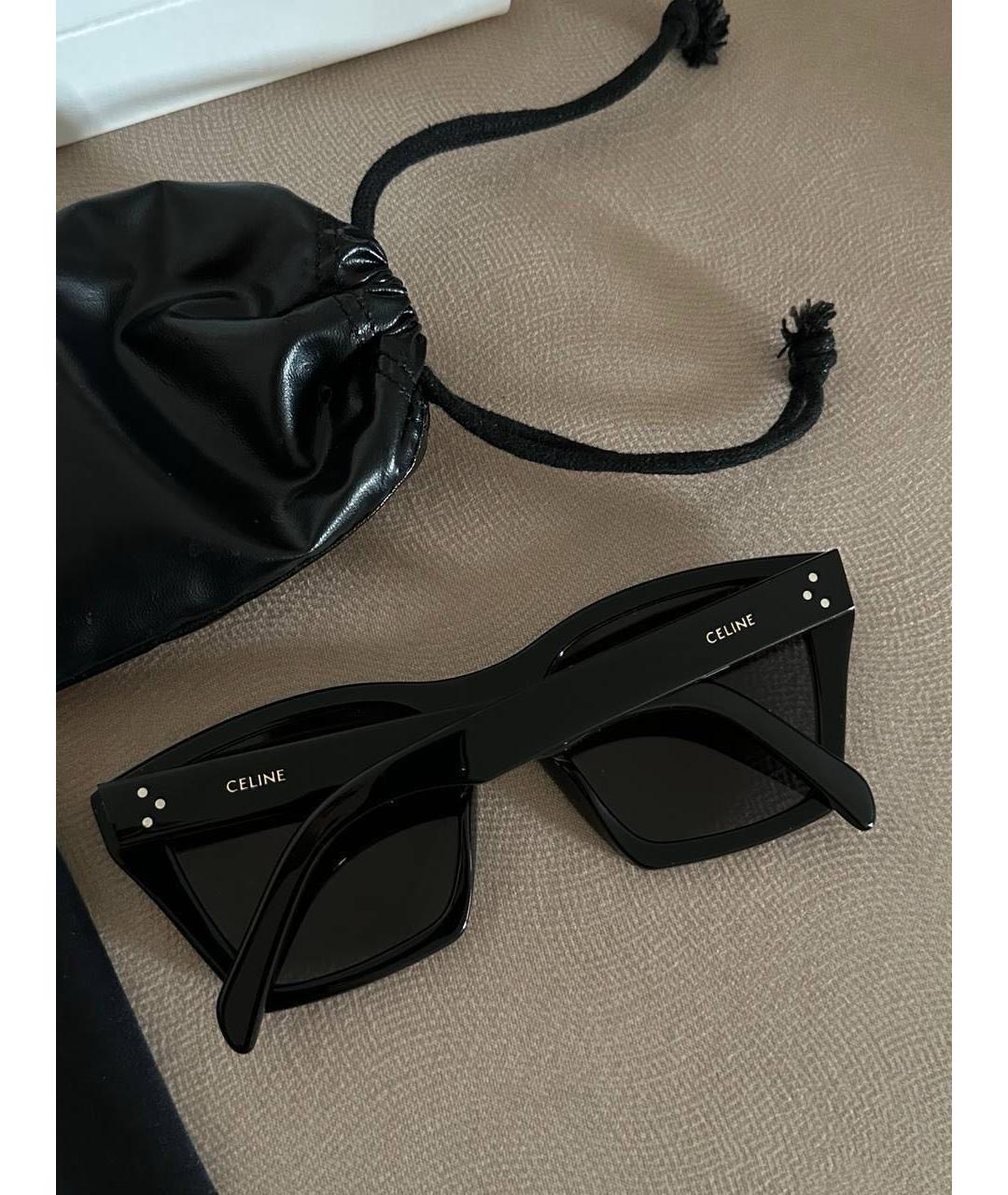 CELINE Черные пластиковые солнцезащитные очки, фото 2