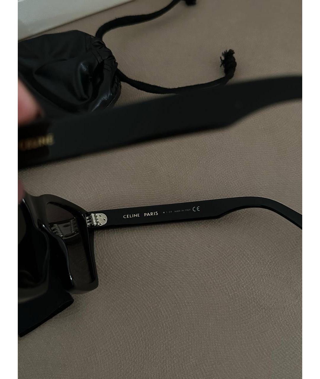 CELINE Черные пластиковые солнцезащитные очки, фото 3