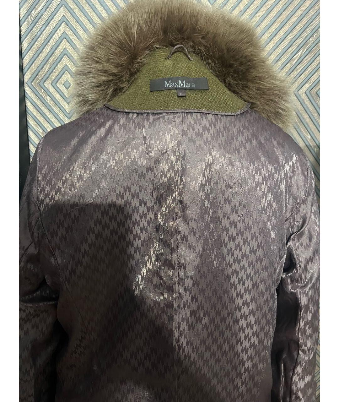 MAX MARA Хаки шерстяное пальто, фото 3