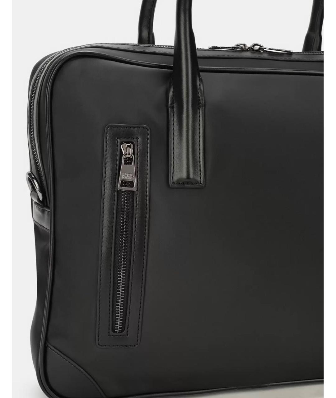 KARL LAGERFELD Черный тканевый портфель, фото 4