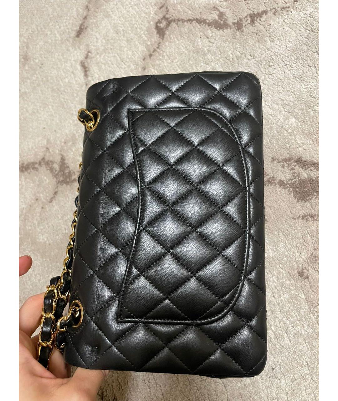 CHANEL Черная кожаная сумка через плечо, фото 4