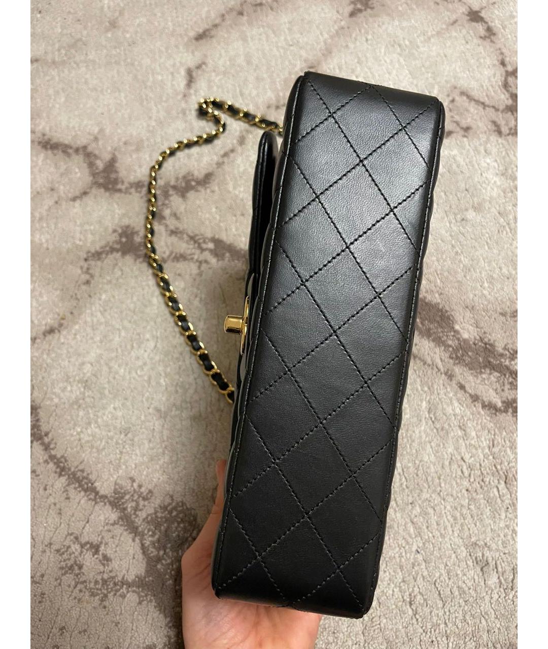 CHANEL Черная кожаная сумка через плечо, фото 7