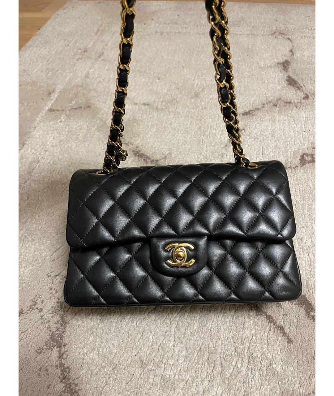 CHANEL Черная кожаная сумка через плечо, фото 9
