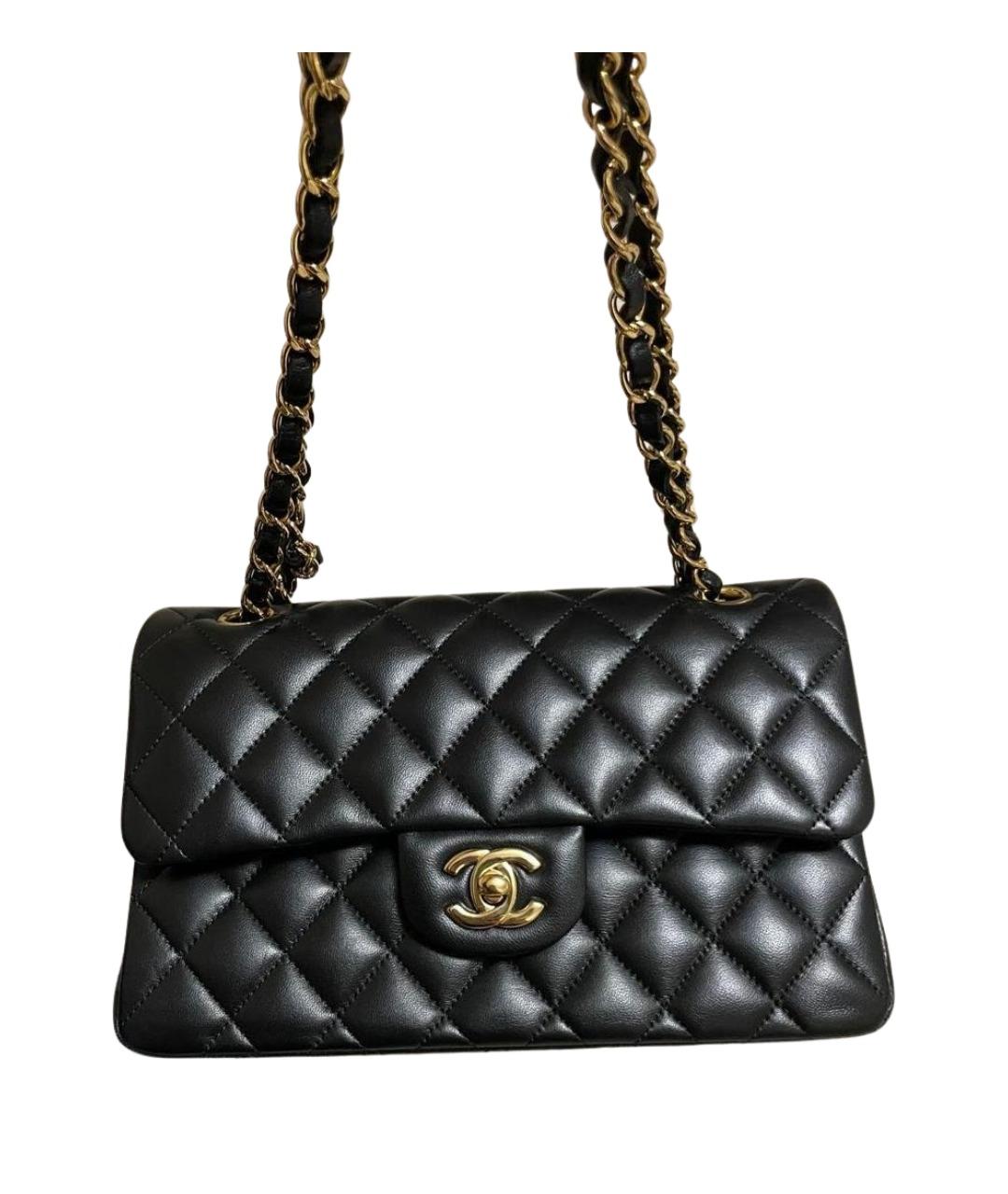 CHANEL Черная кожаная сумка через плечо, фото 1