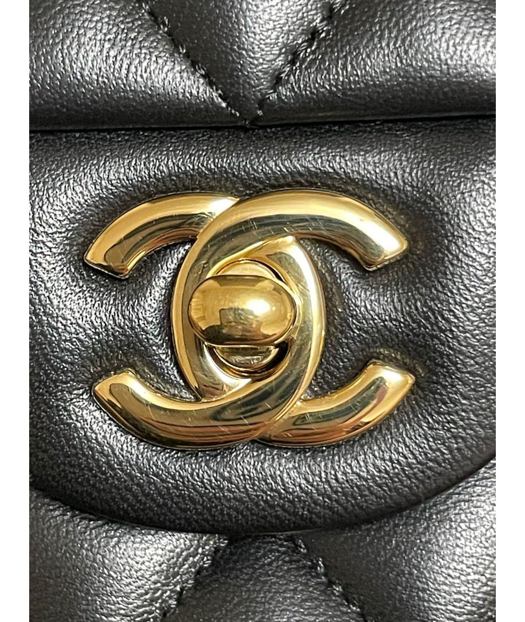 CHANEL Черная кожаная сумка через плечо, фото 8