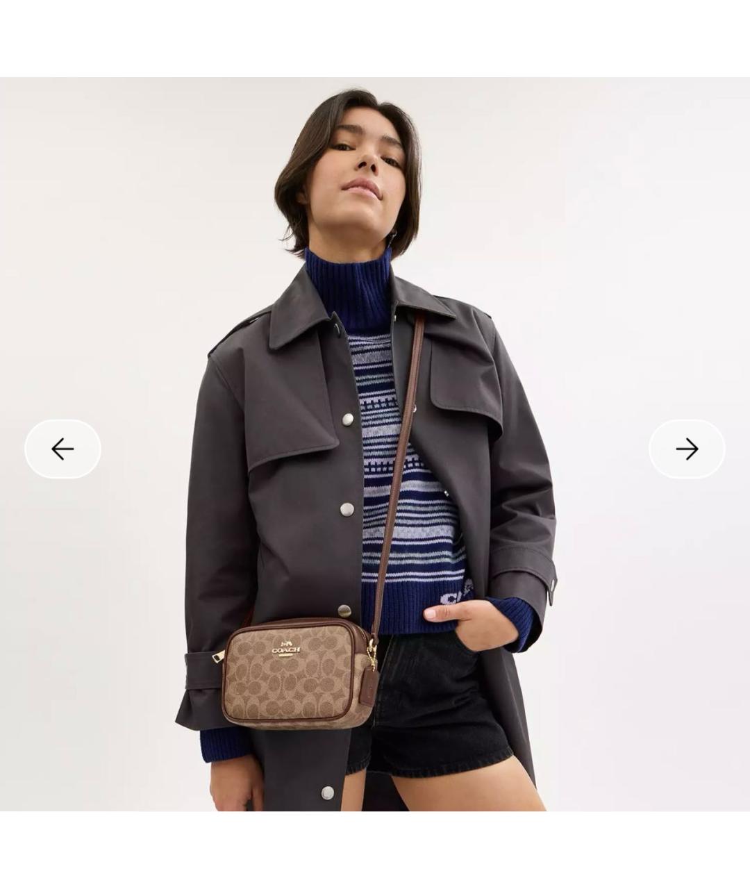 COACH Коричневая кожаная сумка через плечо, фото 7