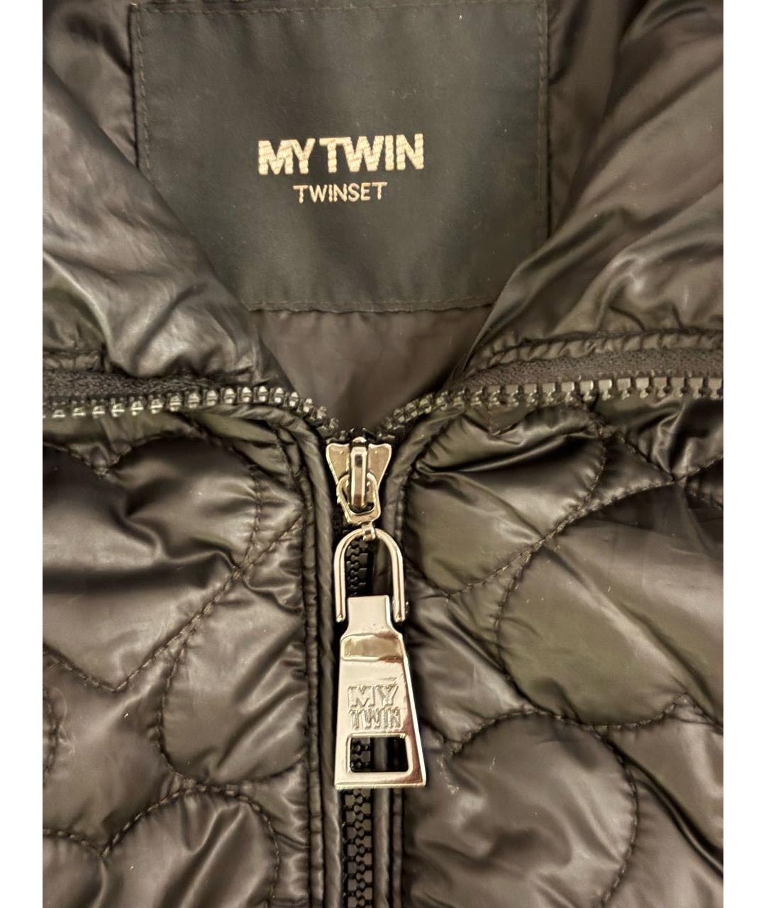 TWIN-SET Черная хлопковая куртка, фото 3