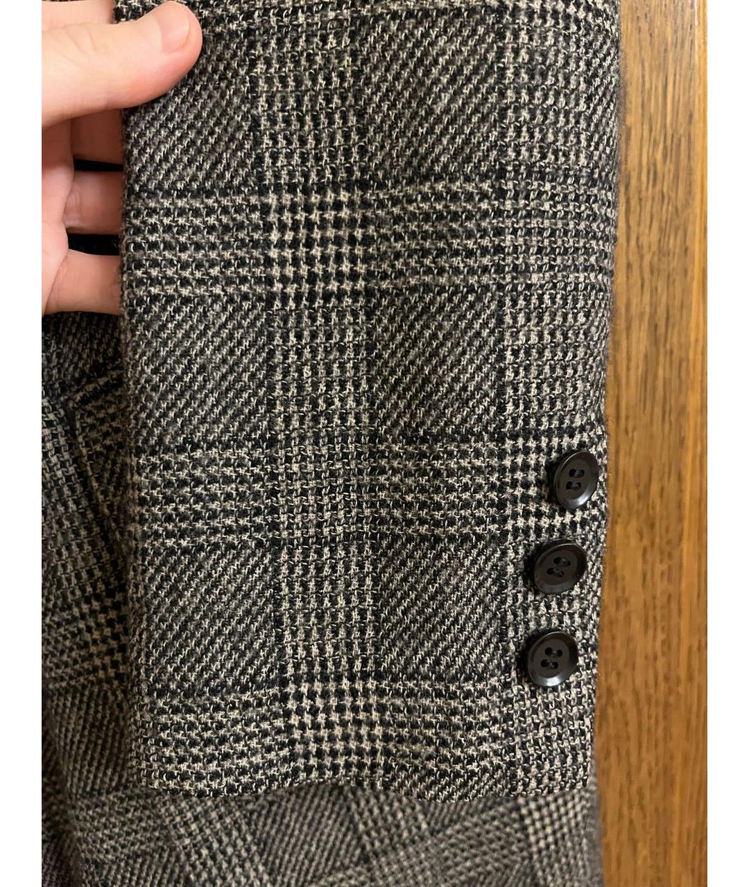 YOHJI YAMAMOTO Серое шерстяное пальто, фото 5