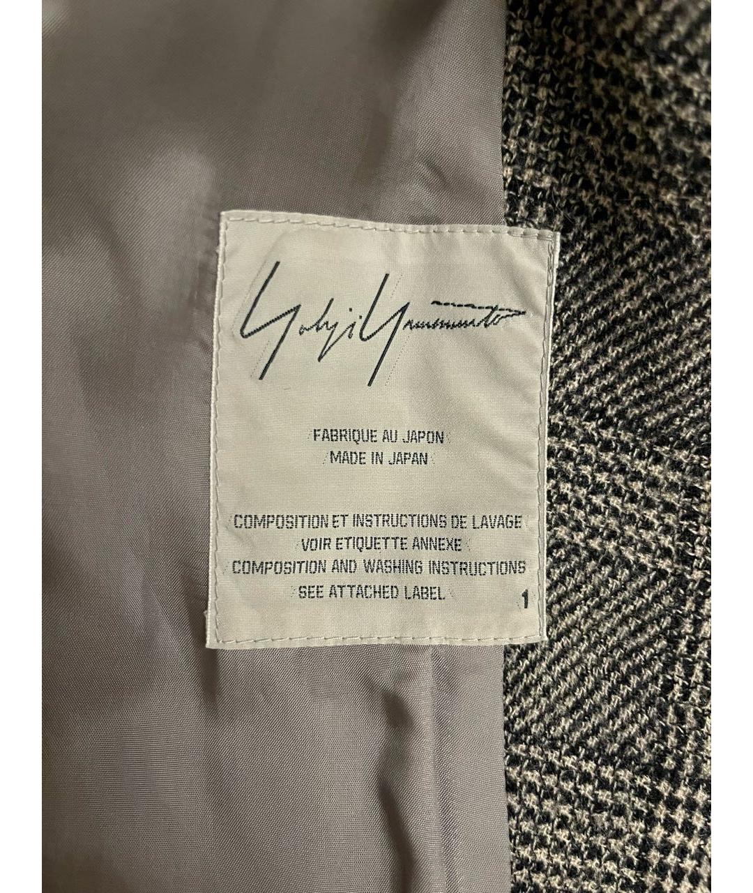 YOHJI YAMAMOTO Серое шерстяное пальто, фото 6