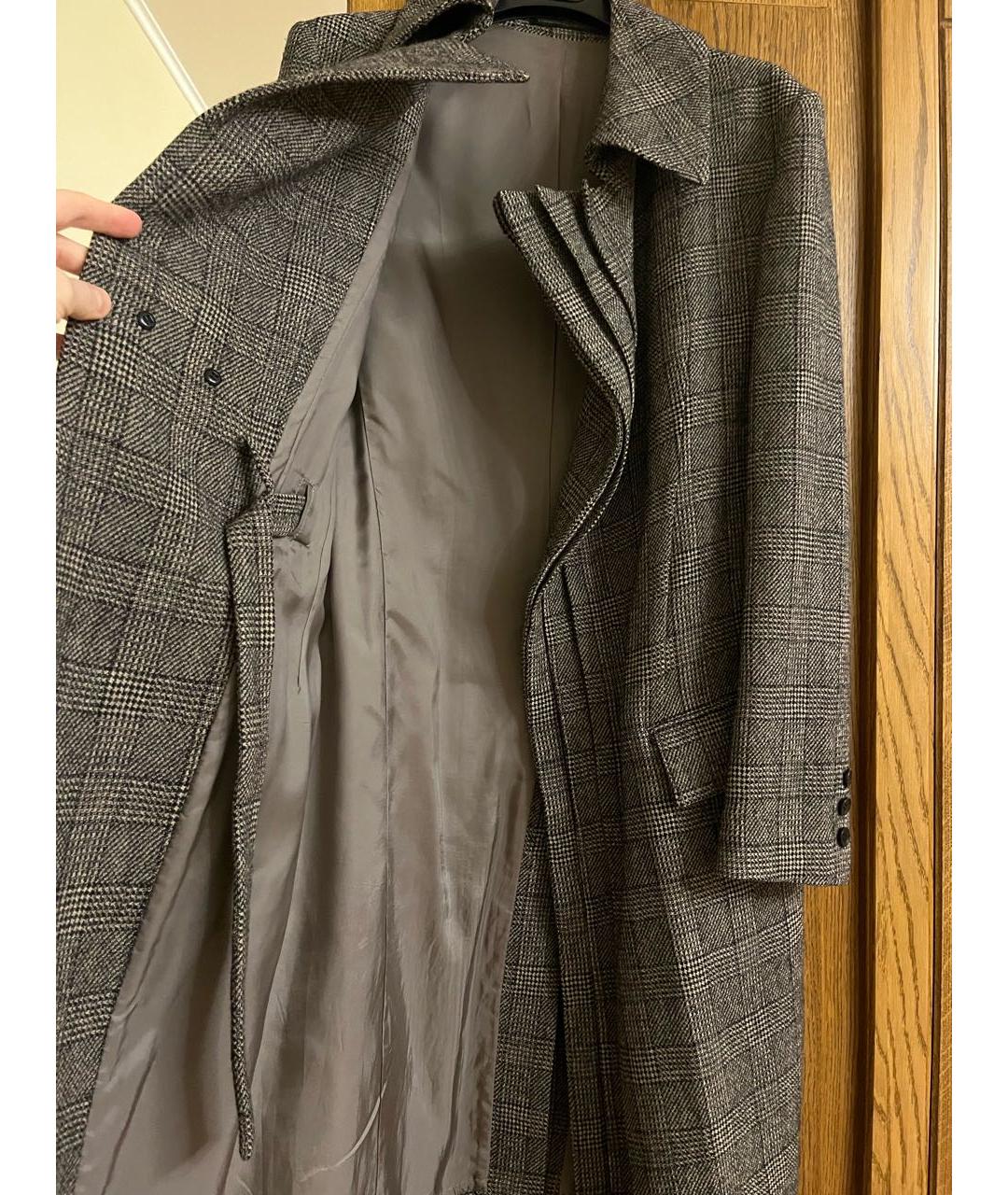 YOHJI YAMAMOTO Серое шерстяное пальто, фото 4