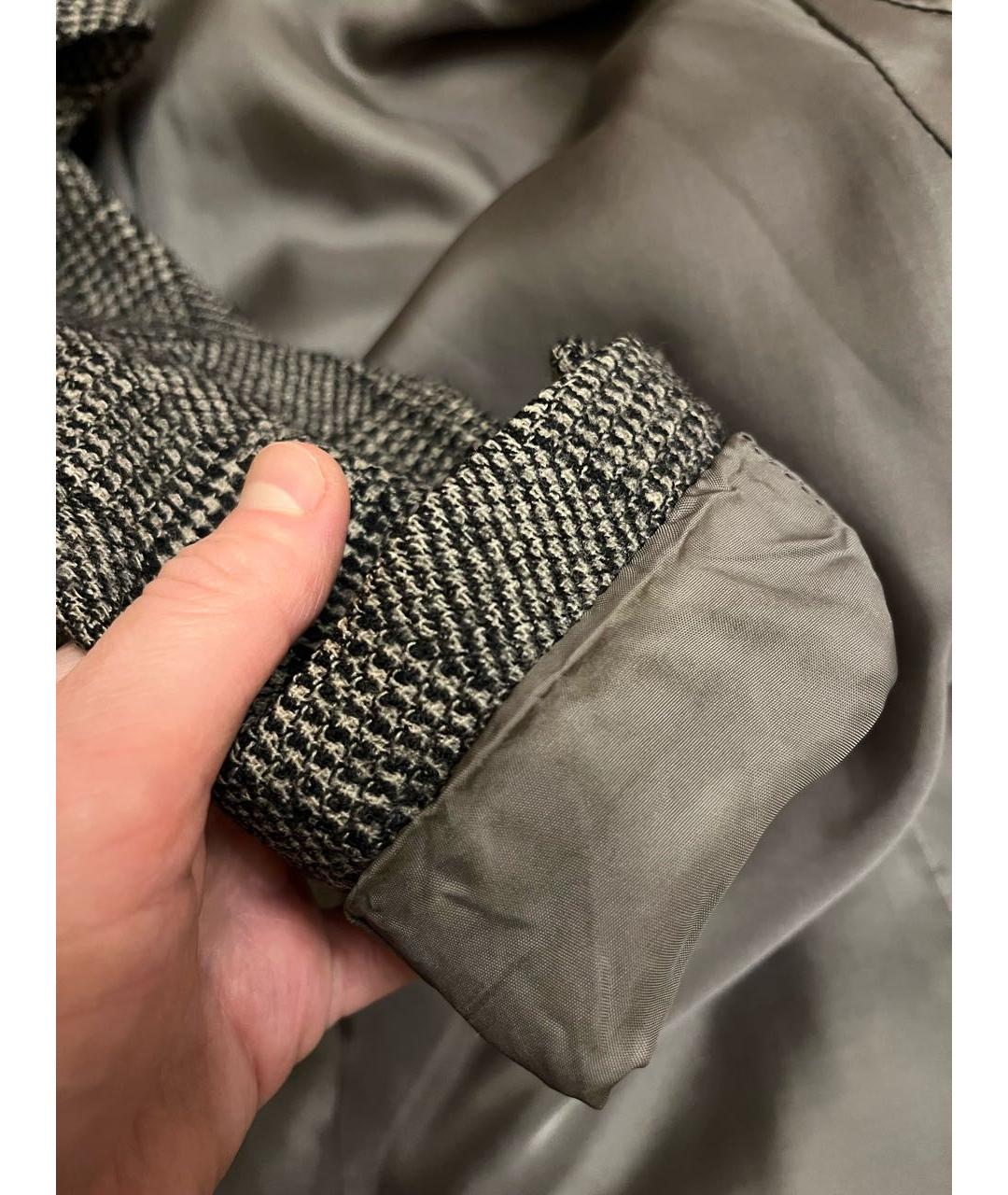 YOHJI YAMAMOTO Серое шерстяное пальто, фото 8