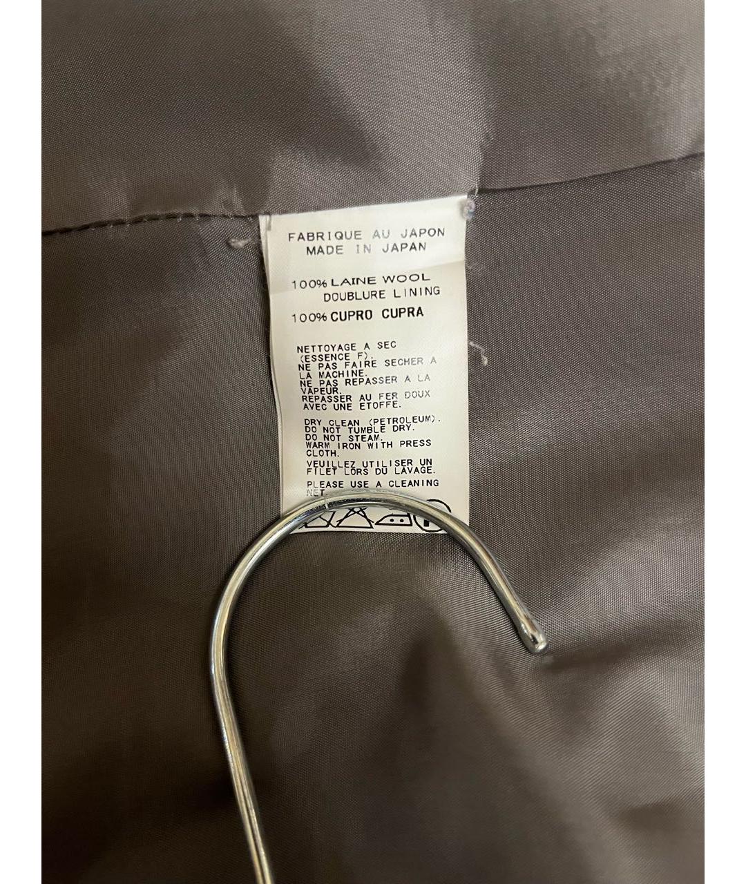 YOHJI YAMAMOTO Серое шерстяное пальто, фото 7