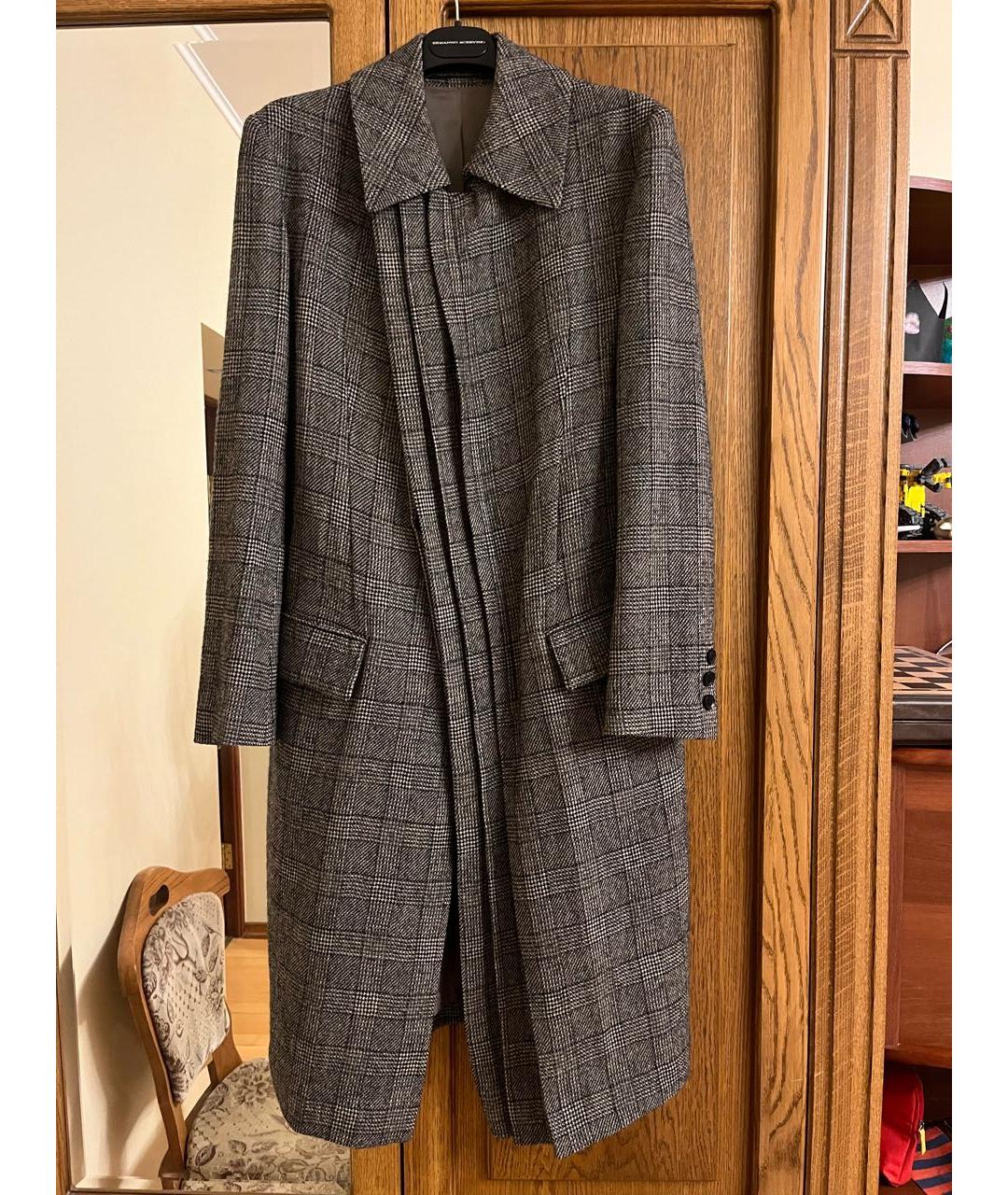 YOHJI YAMAMOTO Серое шерстяное пальто, фото 9