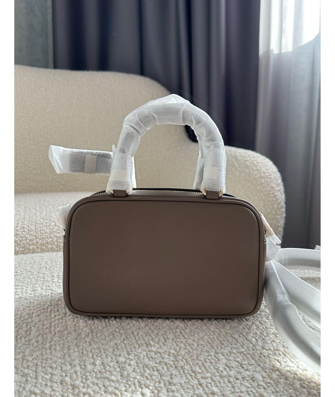 COACH Коричневая кожаная сумка через плечо, фото 3