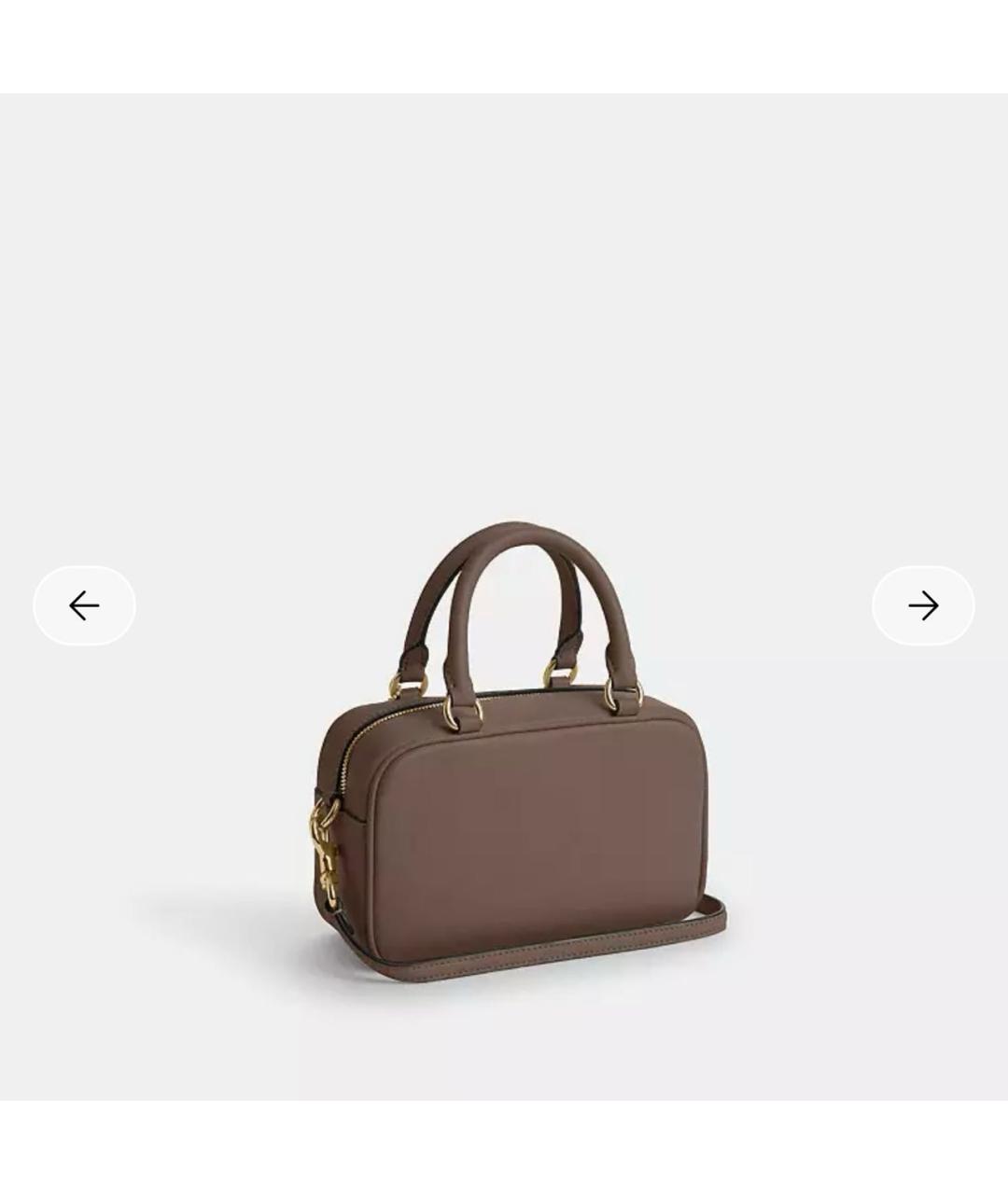 COACH Коричневая кожаная сумка через плечо, фото 7