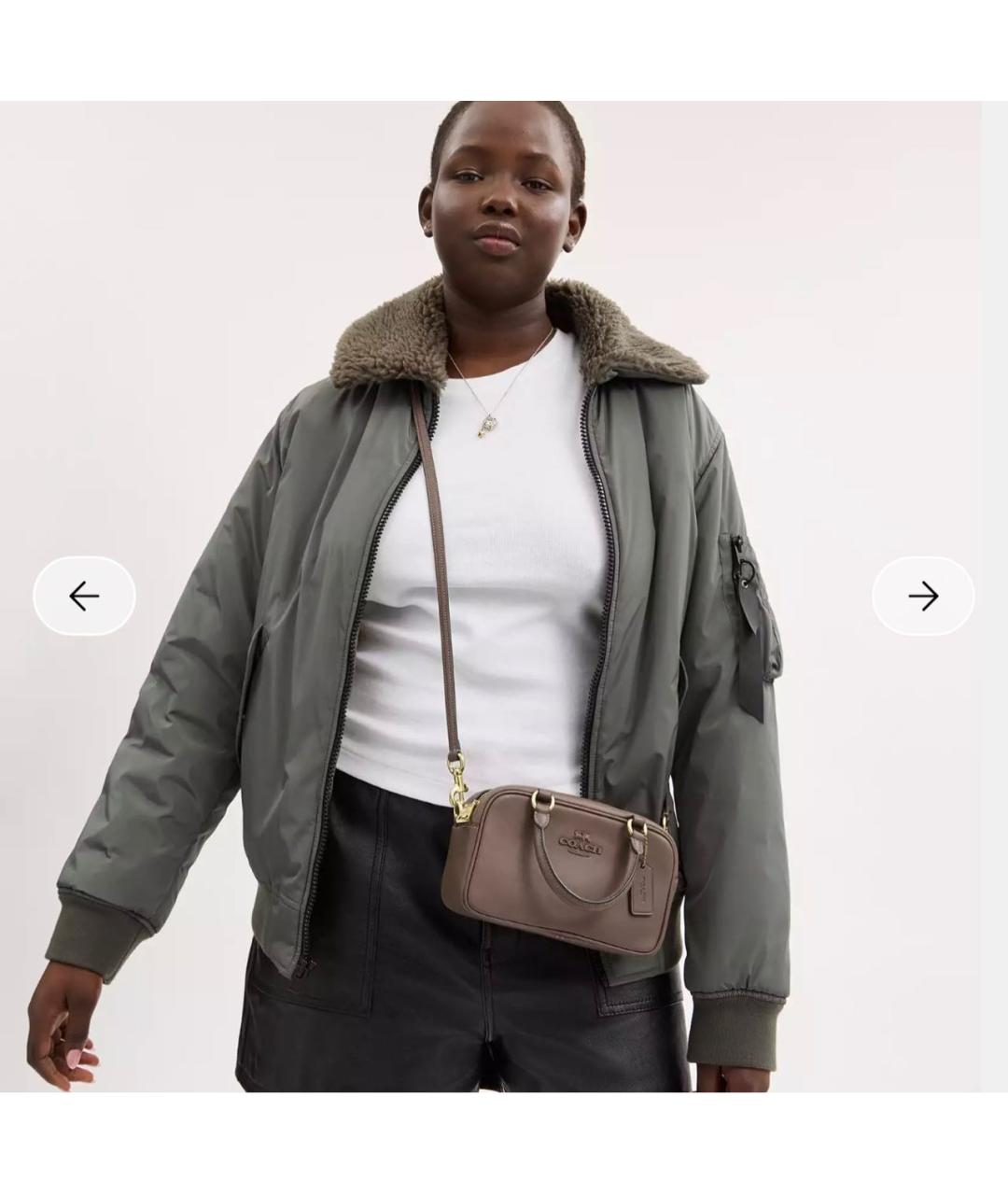 COACH Коричневая кожаная сумка через плечо, фото 8