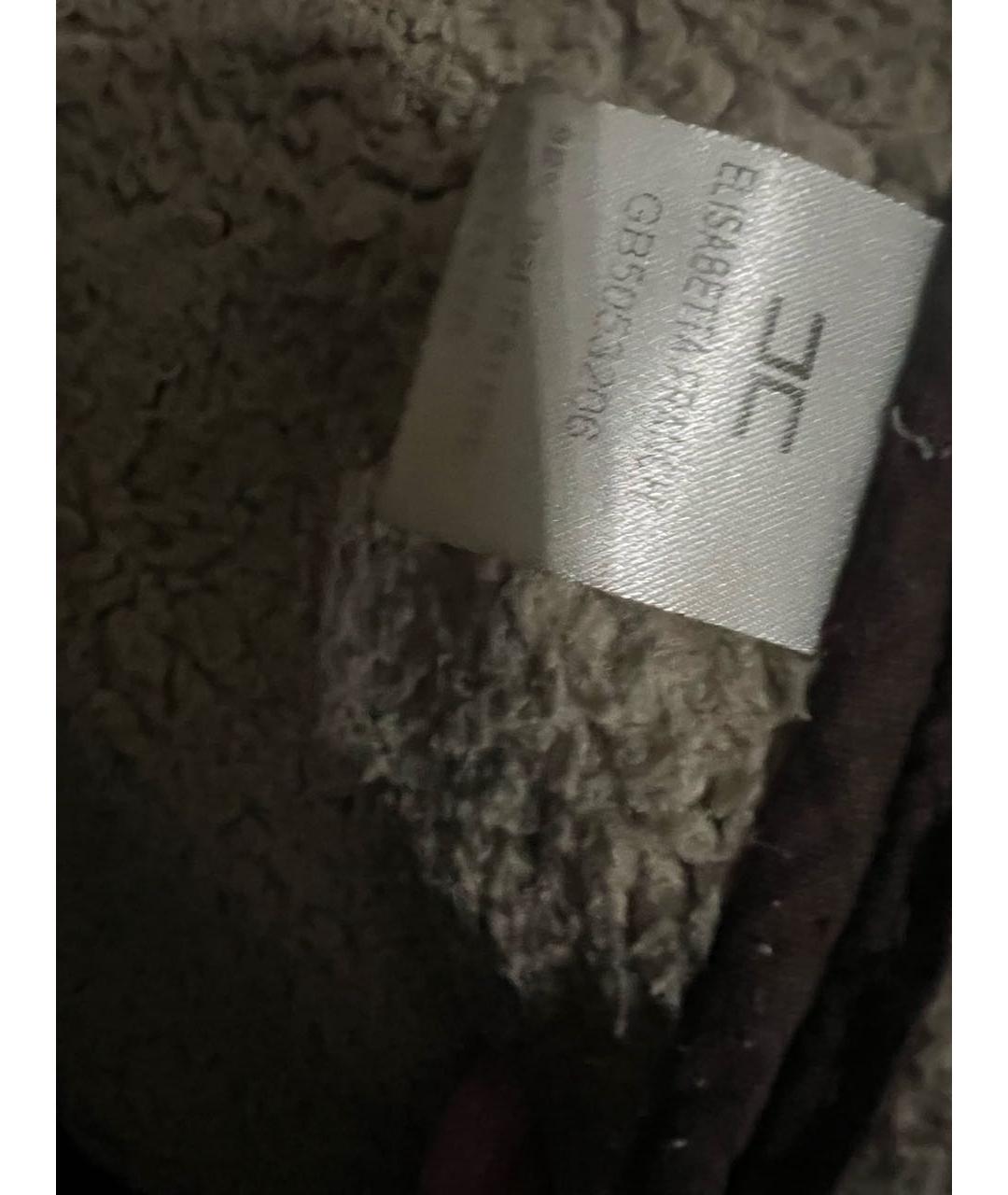 ELISABETTA FRANCHI Коричневая шерстяная дубленка, фото 7