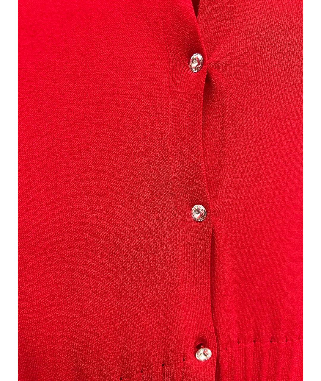 VALENTINO Красный вискозный кардиган, фото 4